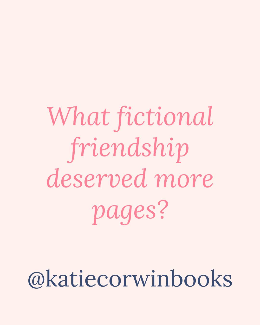 Sometimes the friendships stay with us just as long as the romance does. 🌲
Which fictional friendship did you wish you could spend more time with?
#katiecorwinbooks #booklover #readercommunity #bookishlife #cozyreads #amreading