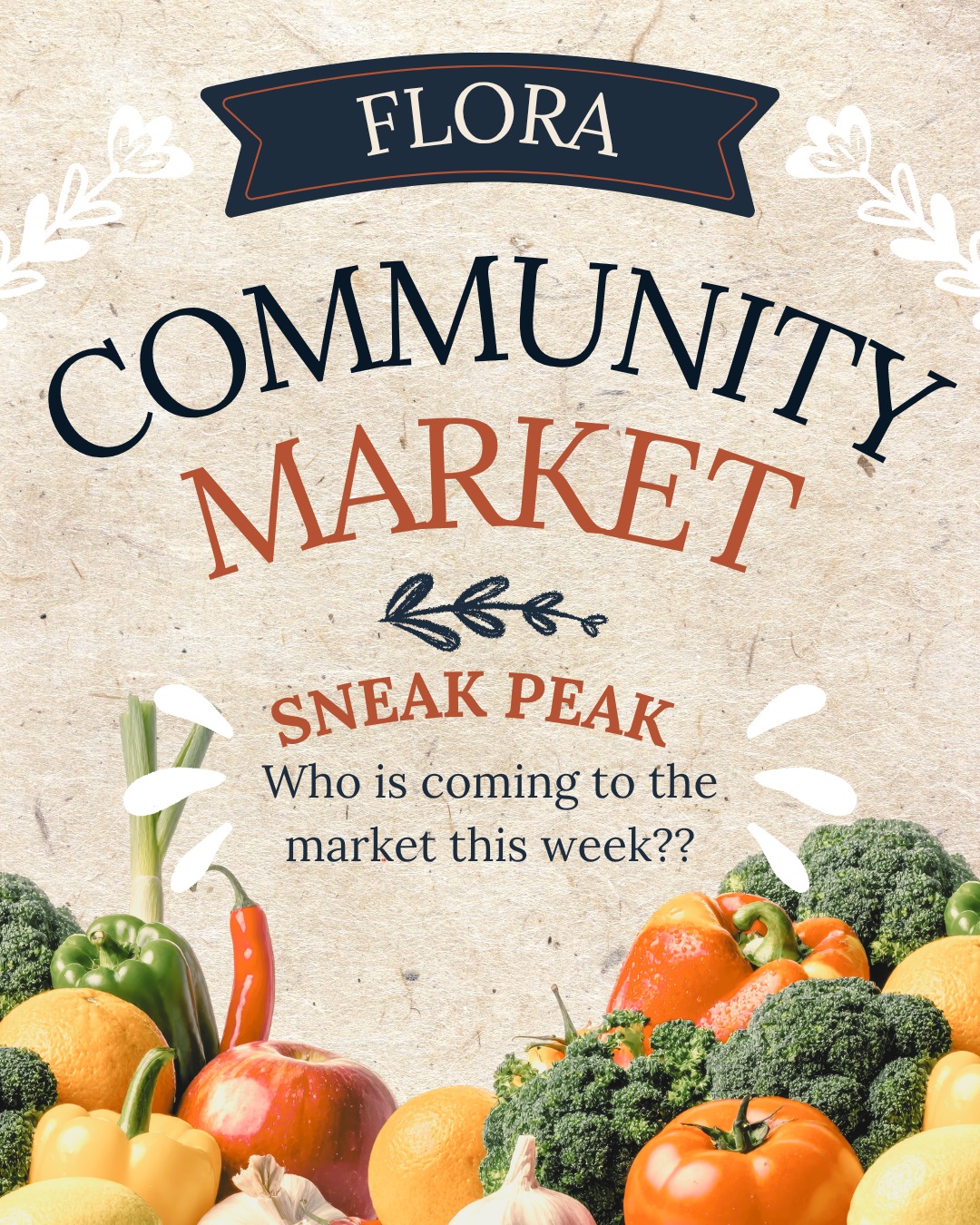 🎉 We are gearing up for another AMAZING weekend at the Flora Community Market!! 🌿☀️
Vendors — drop a comment and let everyone know if you’ll be joining us this week and what goodies, creations, treats, plants, baked goods, crafts, and fresh finds you’ll have available!! 🥕🍞🌻🕯️ We LOVE seeing what each week brings to the market!
🥞 Don’t forget — this weekend is also our Pancake & Sausage Breakfast Fundraiser!! Come hungry and grab some breakfast while supporting something truly special in our community. Every single dollar raised goes directly back into helping the market grow, improve, and continue bringing people together week after week. ❤️
We cannot wait to see everyone downtown for another fun-filled market day!! 🌱✨