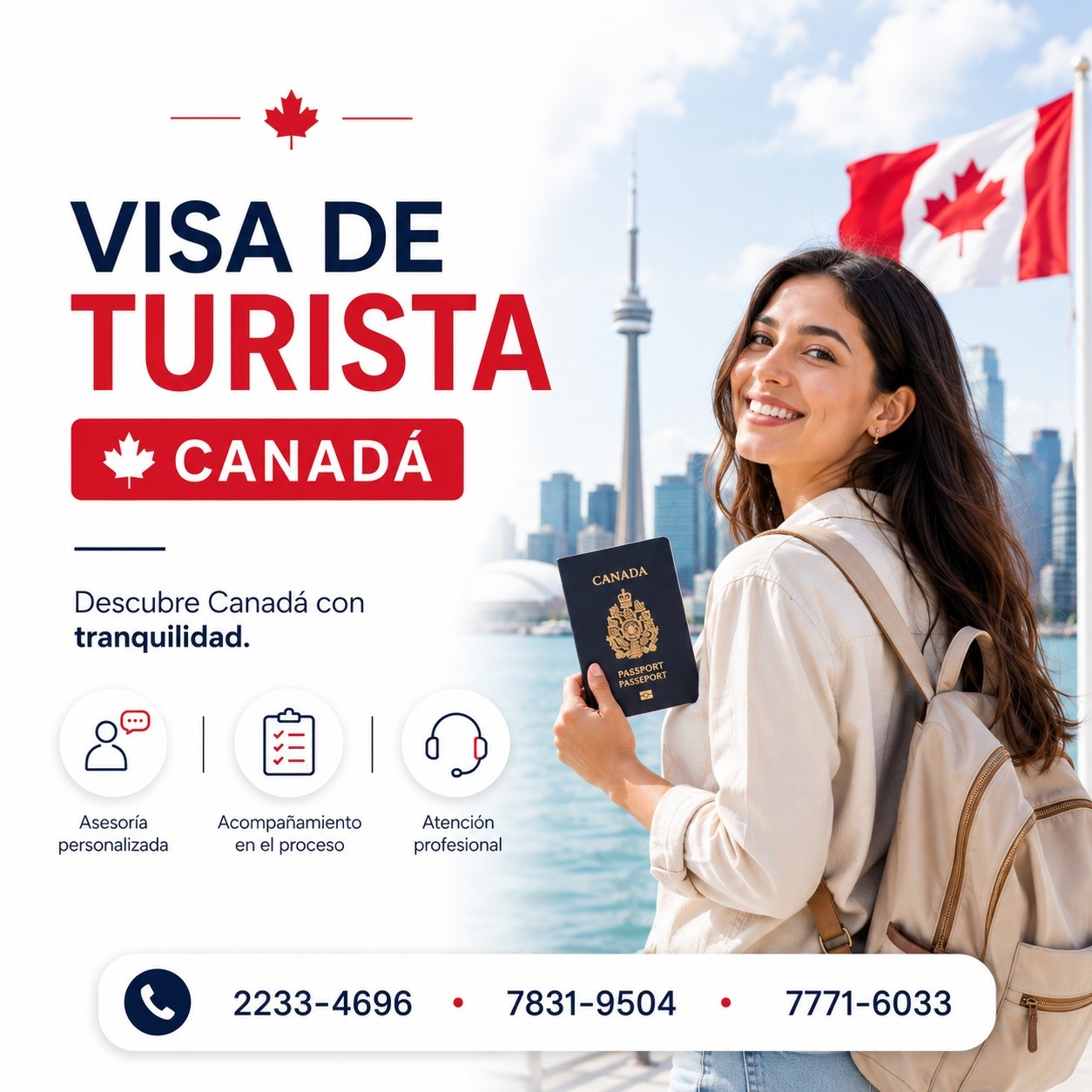 🇨🇦 ¿Querés viajar a Canadá? 🌍
¡Nosotros te ayudamos a hacerlo realidad! ✈️
En Legal Visa Asesoría Migratoria te acompañamos en todo el proceso para obtener tu visa de turista canadiense sin estrés ni errores.
Con nuestra asesoría profesional, viajar por placer, visitar a tu familia o conocer Canadá está más cerca de lo que pensás. 🍁
📋 Llenado correcto de formularios
📑 Revisión completa de documentos
🧭 Guía paso a paso hasta el envío de tu solicitud
💬 Escribinos hoy y comenzá tu trámite con confianza.
⚠️ Recordá: la embajada decide, pero una buena preparación puede marcar la diferencia.
📲2233-4696
📲 WhatsApp: 7831-9504 / 7771-6033
📍 Legal Visa Asesoría Migratoria
🔐 Profesionalismo que te abre las puertas a Canadá 🇨🇦