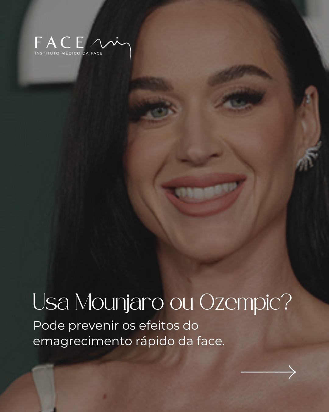 Usa Mounjaro ou Ozempic? Pode prevenir os efeitos do emagrecimento rápido da face.
O emagrecimento rápido pode afetar a sustentação e o volume da face. Rosto mais encovado, flacidez acentuada - especialmente no pescoço, queixo e mandíbula - e linhas e sulcos muito mais visíveis.
Mas a verdade é: não tem de ser assim.
Conheça o Protocolo FaceMi pró emagrecimento. Enquanto transforma o corpo, protegemos a estrutura facial com bioestimuladores de colagénio para devolver firmeza e elasticidade, e preenchimento com ácido hialurónico em pontos estratégicos para reposicionar o volume perdido.
O melhor é PREVENIR antes e enquanto emagrece.
No Instituto Face Mi somos especialistas em Medicina e Cirurgia Estética Facial. Agende a sua consulta médica e faça um emagrecimento inteligente.
Todos os pacientes, antes de cada procedimento, passam por um processo de consulta médica de diagnóstico onde são avaliadas indicações, expectativas e motivações.
Instituto Médico da Face - Face Mi
Porto e Braga
Telef: 913553361
Registo ERS: 21236
Registo estabelecimento: E159774
Licença funcionamento: 21236/2022