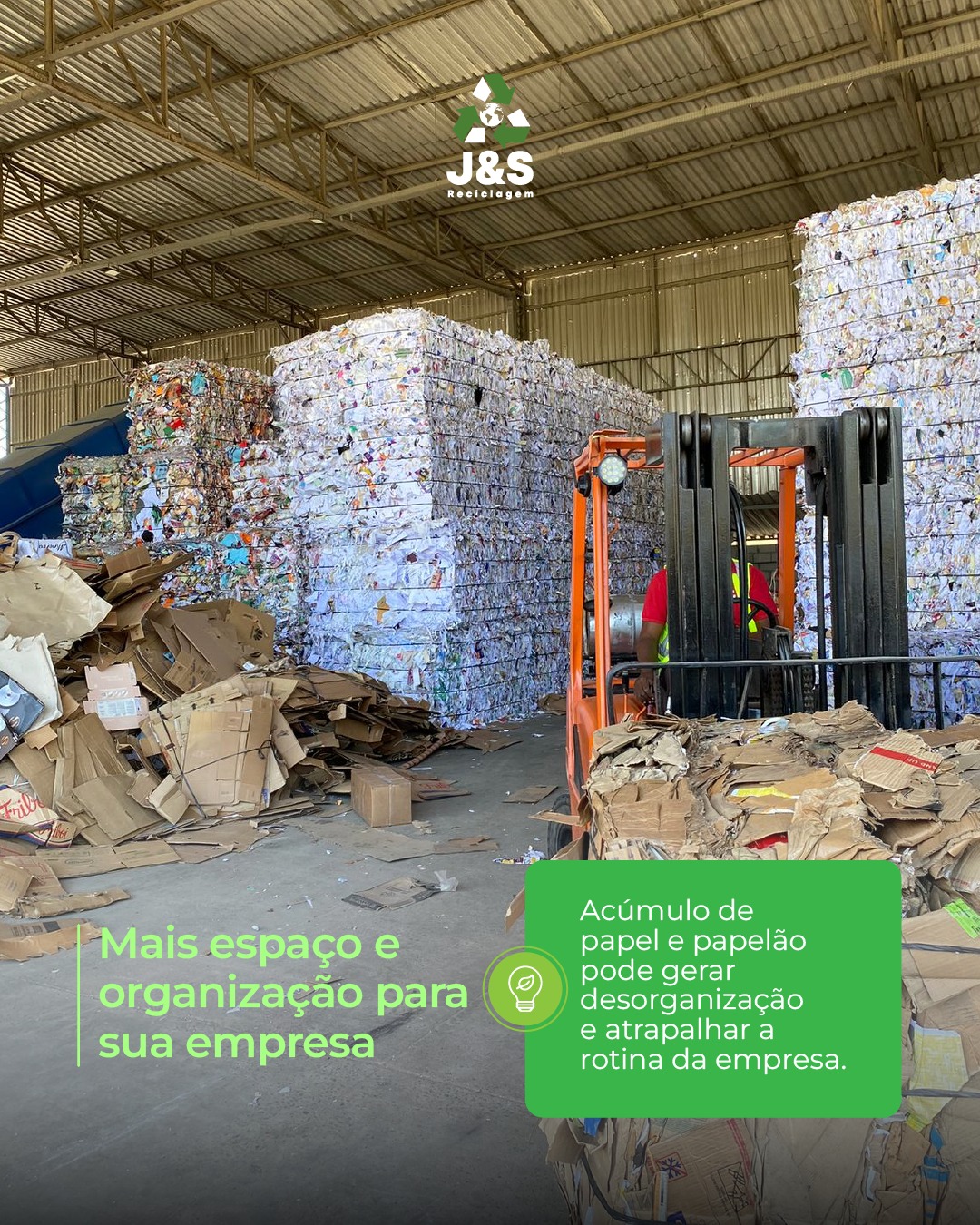 Acúmulo de papel e papelão pode gerar desorganização e atrapalhar a rotina da empresa.
A J&S Reciclagem realiza a retirada dos materiais e ajuda você a manter um ambiente mais limpo, organizado e sustentável ♻️
E o melhor: seu resíduo ainda pode virar dinheiro 💰
🌐 www.jesreciclagem.com.br
📞 85 99423-8602
#ColetaSeletiva #Organização #Sustentabilidade