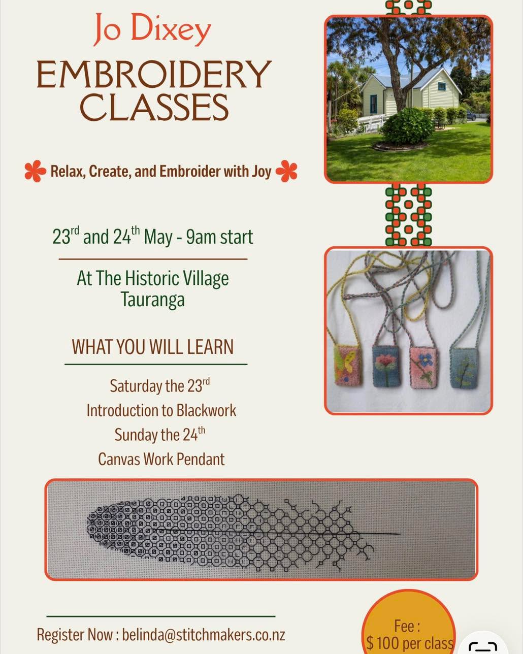 Last call for an amazing opportunity to take a class with Jo Dixey. Please contact Belinda at StitchMakers - belinda@stitchmakers.co.nz
#embroideryclass #taurangacraft