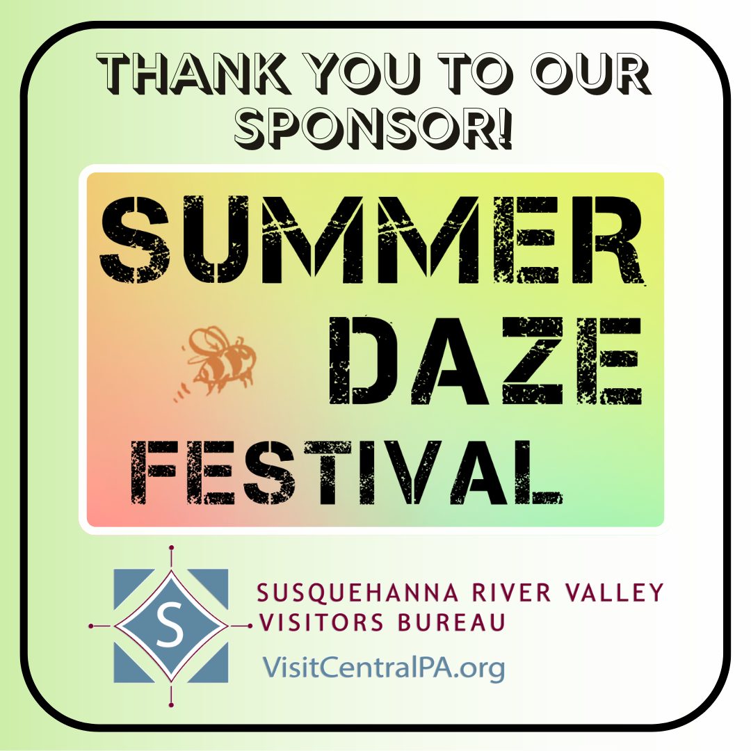 ☀️ A huge THANK YOU to the Susquehanna River Valley for sponsoring Summer Daze Festival!🌼🐝
Their support helps us bring a fun-filled day of music, shopping, food, family activities, and community connection to downtown Milton. We’re so grateful for partners who help make events like this possible and continue to support our local community and tourism efforts across the region!
Be sure to check them out at VisitCentralPA.org and plan your next local adventure! 💛
#SummerDazeFestival #DowntownMilton #VisitCentralPA #SusquehannaRiverValley #CommunityEvent #SupportLocal #MiltonPA #FestivalSeason #ThankYouSponsors #ExplorePA