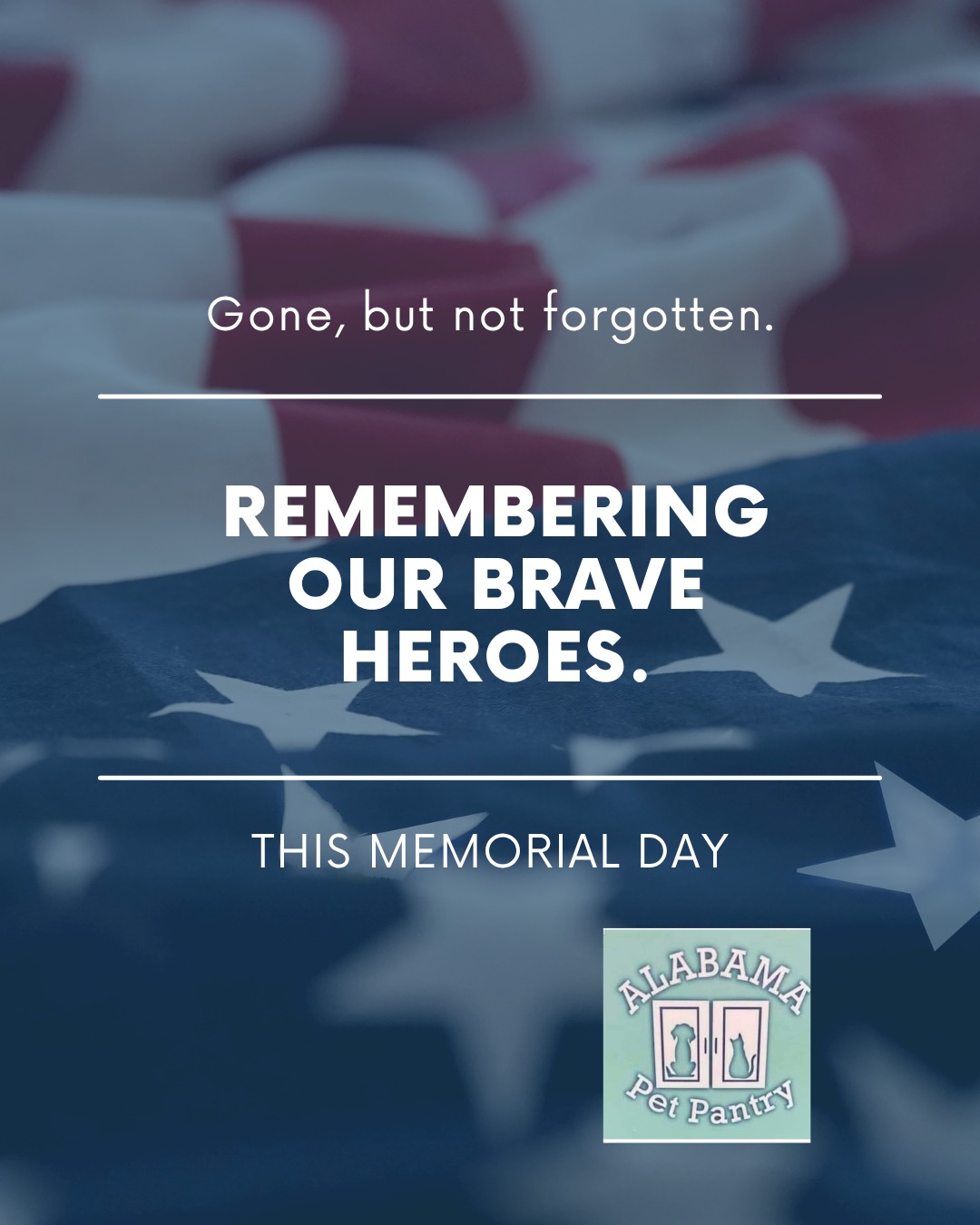 🐾 This Memorial Day, we remember and honor the brave men and women who gave their lives in service to our country. Their sacrifice will never be forgotten.
As we spend time with family, friends, and our beloved pets this holiday weekend, we are grateful for the freedoms their courage made possible.
From all of us at Alabama Pet Pantry, thank you to our military families, veterans, and fallen heroes. ❤️🤍💙
Learn more about our mission: https://www.alabamapetpantry.com
#MemorialDay #HonorAndRemember #AlabamaPetPantry #NeverForgotten #PetsAreFamily