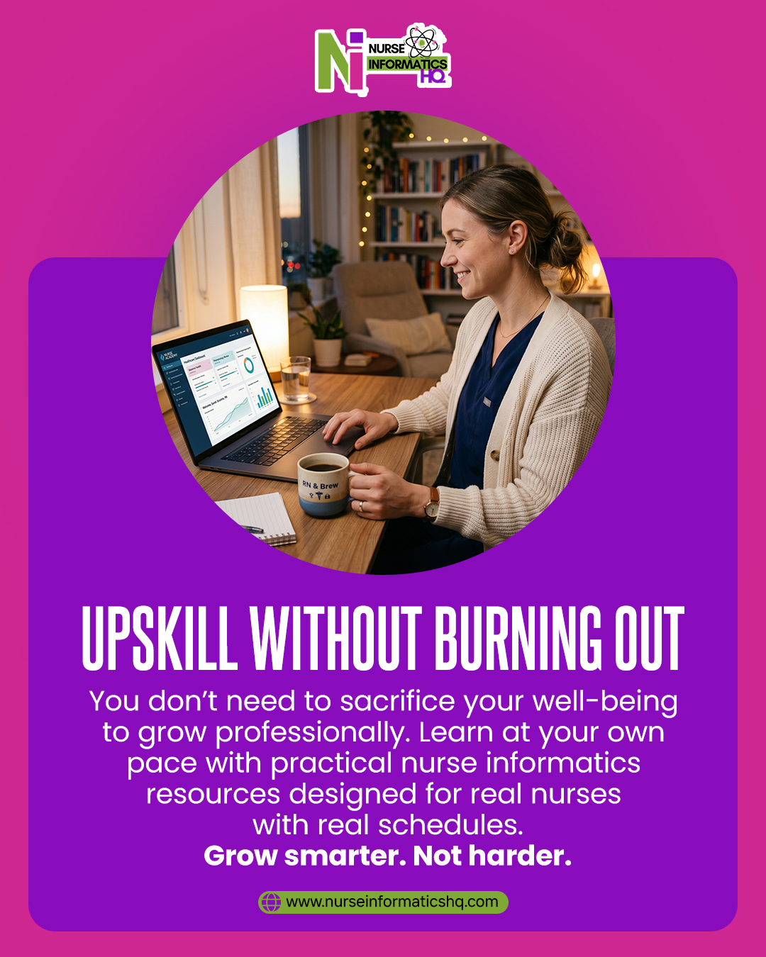 Upskill without burning out 👩⚕️💡
You don’t have to sacrifice your well-being to grow professionally. Learn at your own pace with practical nurse informatics resources created for real nurses with real schedules.
Grow smarter — not harder.
🌐 www.nurseinformaticshq.com
#NurseInformatics #NursingCareer #ProfessionalGrowth #HealthcareInnovation #NurseEducation #WorkLifeBalance #OnlineLearning #HealthcareCareers #FutureOfNursing #Nurses