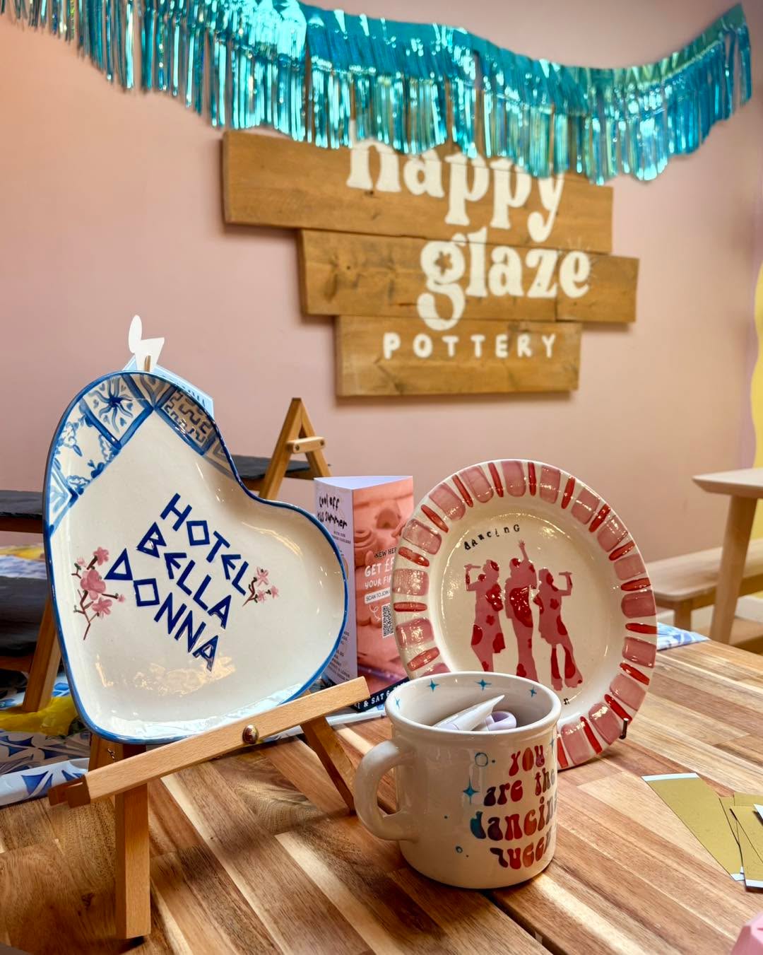 Last night’s Mamma Mia night was EVERYTHING 💙🪩🍋
The themed pottery, the cocktails, the music, everyone singing along while painting… honestly one of our favourite nights we’ve done 😭✨
Thank you to everyone who came and fully embraced the theme and brought the BEST energy all night 💙✨
We genuinely can’t wait for our second sold out Mamma Mia night already 💃🏼
We put loads of time into designing and making all the custom stencils for these nights and we’re kind of obsessed with how everyone used them 👀✨
Now the question is…
Should we start offering some of our custom stencil designs outside of event nights too?! Because we fear the Hotel Bella Donna plates may need to become a permanent thing 💙🍋🫒✨
#mammamianight #potterypainting #tiverton #devonbusiness #paintyourownpottery
