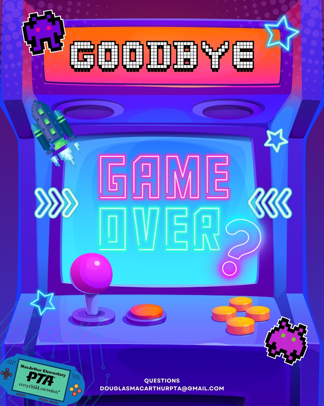 Game Over? Never. Just Pressing Pause for Summer.
From Spirit Days to Fun Run, Coin Wars to Cultural Days, Family Storytime to Family Dance, Meet the Masters to Stuffie Sleepovers — this school year was packed with unforgettable memories, huge laughs, incredible community support, and nonstop Eagle energy.
Together, we:
📚 Read together
🌎 Celebrated cultures and community
🎨 Created art and memories
🏃 Ran, danced, played, and fundraised
🍔 Dined out for great causes
🍦 Celebrated milestones together
💙 Showed up for one another again and again
To our parents, families, students, teachers, staff, volunteers, sponsors, vendors, and community partners — THANK YOU for helping make this year so special.
Every event, every donation, every helping hand, and every moment of support helped shape an incredible year for our Eagles.
As summer break begins, our social channels will be taking a little pause too 🌴☀️
But don’t worry… we’ll be back on 8/25 to kick off another amazing school year together!
Until then:
☀️ Stay safe
🍉 Enjoy the summer
🎮 Recharge those player stats
💙 And make lots of memories
One amazing year. One unforgettable community.
GAME ON FOREVER, MacArthur! 🦅🔥
#GameOnMacArthur #MacArthurPTA #LastDayOfSchool #SummerBreak #SchoolCommunity #EaglePride #MacArthurElementary #ThankYou #SeeYouInAugust