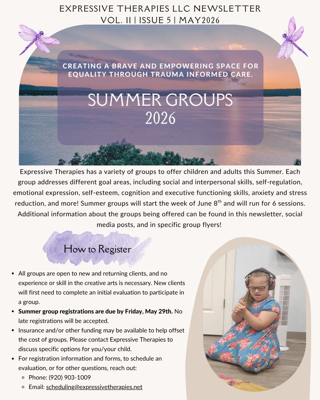 ETLLC Newsletter - Summer Groups Vol. 11 | Is. 5 | May2026
This month's newsletter is all about our Summer group offerings! Groups will run for 6 weeks and the deadline to register is May 29th.
#creativeartstherapies #expressivetherapiesllc