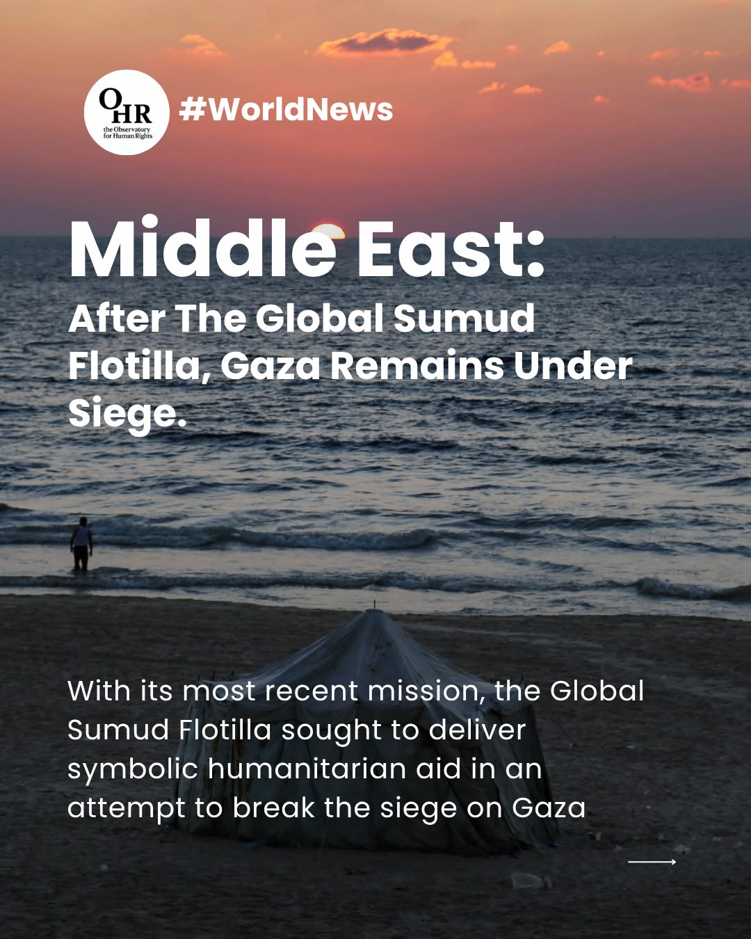 🇵🇸With its most recent mission, the Global Sumud Flotilla sought to deliver symbolic humanitarian aid in an attempt to break the siege on Gaza.
However, on 18 May, Israeli naval forces intercepted the flotilla in international waters near Cyprus, detaining and transferring around 430 activists to Ketziot prison.
Detainees were shown kneeling with their hands tied behind their backs, as Israeli National Security Minister Itamar Ben-Gvir announced, “Welcome to Israel”.
Amid mounting international pressure, all activists were later released, with many recounting cases of torture, ill-treatment, and sexual violence during detention,
While Israel cites security concerns, the interception and treatment of the activists has raised serious legal scrutiny, potentially amounting to violations of international law.
Members of Palestinian civil society argue that this treatment reflects broader practices faced by Palestinians, which rarely receive comparable public indignation.
As attacks and aid restrictions continue, the events surrounding the Global Sumud Flotilla must serve as a reminder of why it was created: Gaza must not be forgotten.
👉 Follow to stay informed
👉 Share it to raise awareness
👉 Join the conversation in the comments
Written by: Chiara Fachin
🖇️ Read the full article: https://www.theobservatoryforhumanrights.com/post/after-the-global-sumud-flotilla-gaza-remains-under-siege
#ohrobservatory #theobservatoryforhumanrights #humanrights #ohr