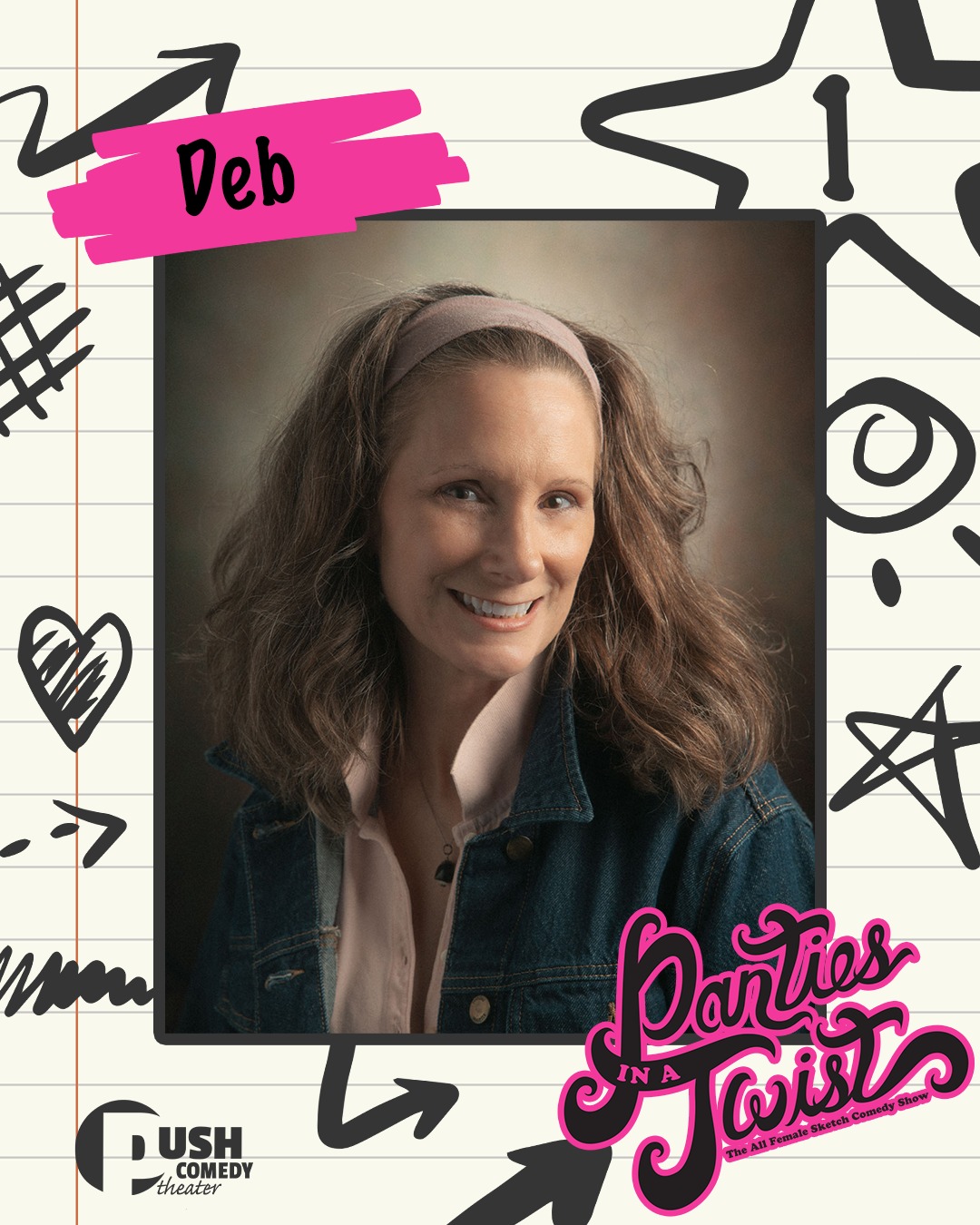 ✨ Cast Spotlight: Deb Markham Roach ✨
Meet Deb Markham Roach. She’s a First-time Panties in a Twist cast member and already bringing main-character energy to the stage 💜
At 13, Deb was spending her days biking around the neighborhood with friends, watching MTV and HBO when the parents weren't paying attention (which she says happened... often 😂), and absolutely belting "Like a Virgin" at the top of her lungs while her mom side-eyed from a distance.
Her celebrity crush? River Phoenix. And according to Deb, once he entered the picture, there were no other contenders.
When asked if her 13-year-old self would be impressed today, her answer was a simple yes.
She shared that life didn't unfold the way younger Deb expected, but she'd love hearing all the stories about where the journey actually led. Sometimes the path changes, and the stories turn out better than the plan.
One of the things Deb loves most about Panties in a Twist is being surrounded by talented, confident women. She says that kind of energy has a way of rubbing off on you, and honestly... that tracks.
This year, she's looking forward to one thing above all else:
Hearing the audience laugh.
Also, if Deb created an Olympic event, we'd apparently all be competing in competitive binge-watching, where once you start a show, you have to finish it. No matter how terrible it gets 😭
And Deb wants the world to know:
"Real freedom is living your life without fear..." (with a few exceptions for serial killers and such 👀)
Come laugh with us and see what all the excitement is about 👇🏽
PANTIES IN A TWIST IS NEXT WEEKEND!
📅 May 30 & 31
📍 Historic Wells Theater
🎟️ Tickets at the link in our bio
Panties in a Twist is presented by @wendyschofermd
Thank you to our sponsors:
@thecollectivetattoo
@flow.massage.nfk
@yorgosbageldashery
@themusewriterscenter
📸 Donald Campbell
#pushcomedytheater #neonfk #visitnorfolkva #piat13