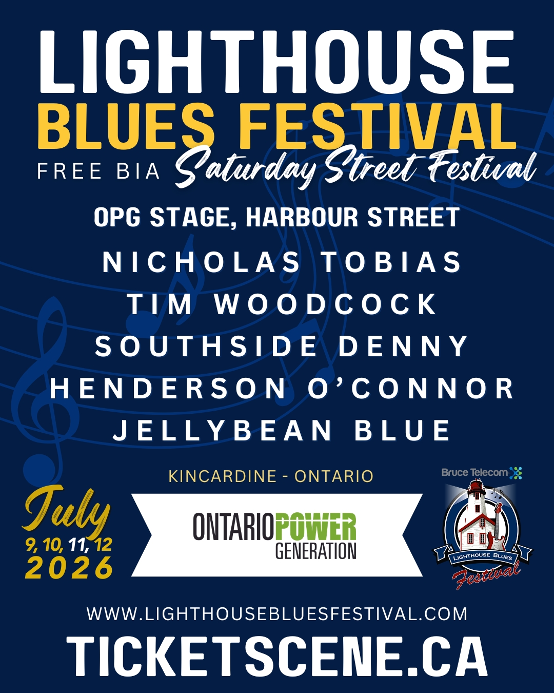 We have 6 performance stages at our free BIA Street Festival on Saturday July 11 afternoon. Lakeside Downtown Kincardine