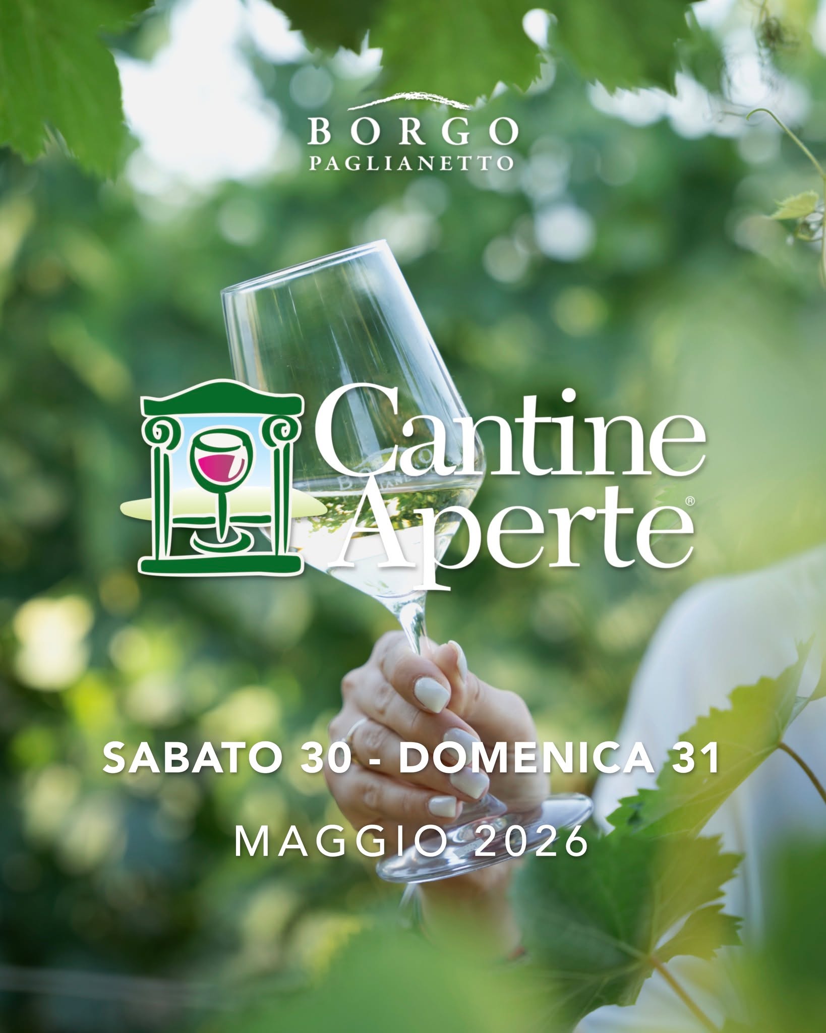 🍷✨ Cantine Aperte sta per tornare... siete pronti?!
Anche quest’anno vi aspettiamo a braccia aperte in cantina, con tante novità da gustare e condividere! 🥂🌿🍇
📅 Sabato 30 e Domenica 31 Maggio 2026
🕑10.00 -18.00
🍷✨ Cantine Aperte is coming back... are you ready?!
This year too we are waiting for you with open arms & with many new things to taste and share! 🥂 🌿🍇
📅 Saturday 30th and Sunday 31st May 2026
Info:
🌏 https://www.borgopaglianetto.com/cantineaperte
📱 +39 346 7250920
📧 info@borgopaglianetto.com