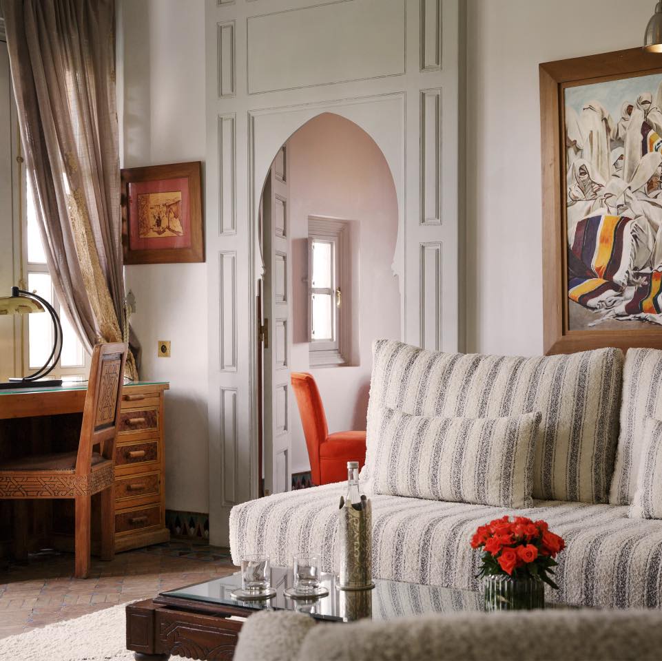 Soft light, quiet elegance, and the feeling of being completely at home in Marrakech.
Every suite at Dar Rhizlane tells a story through textures, craftsmanship, and timeless Moroccan charm. A peaceful retreat designed for slow mornings and serene escapes. ✨
#DarRhizlane #Marrakech #SuiteLife #MoroccanElegance #LuxuryStay #MarrakechHotels #InteriorInspiration