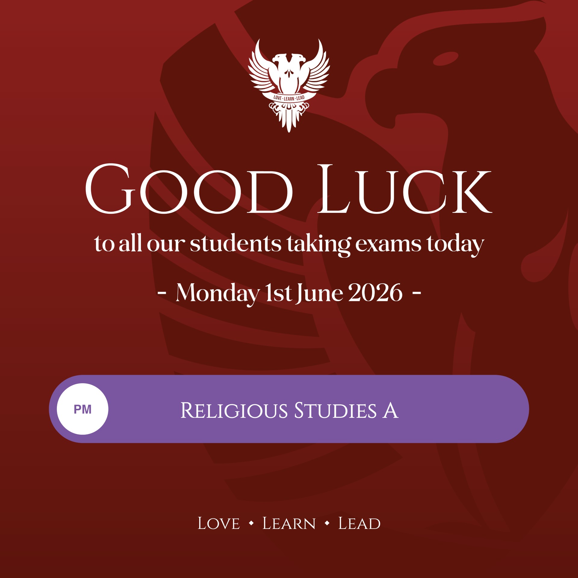 Welcome back and good luck to all our Year 11 students as they take their next RE exam today.
#lovelearnlead #putstambrose1st #religiousstudiesgcse