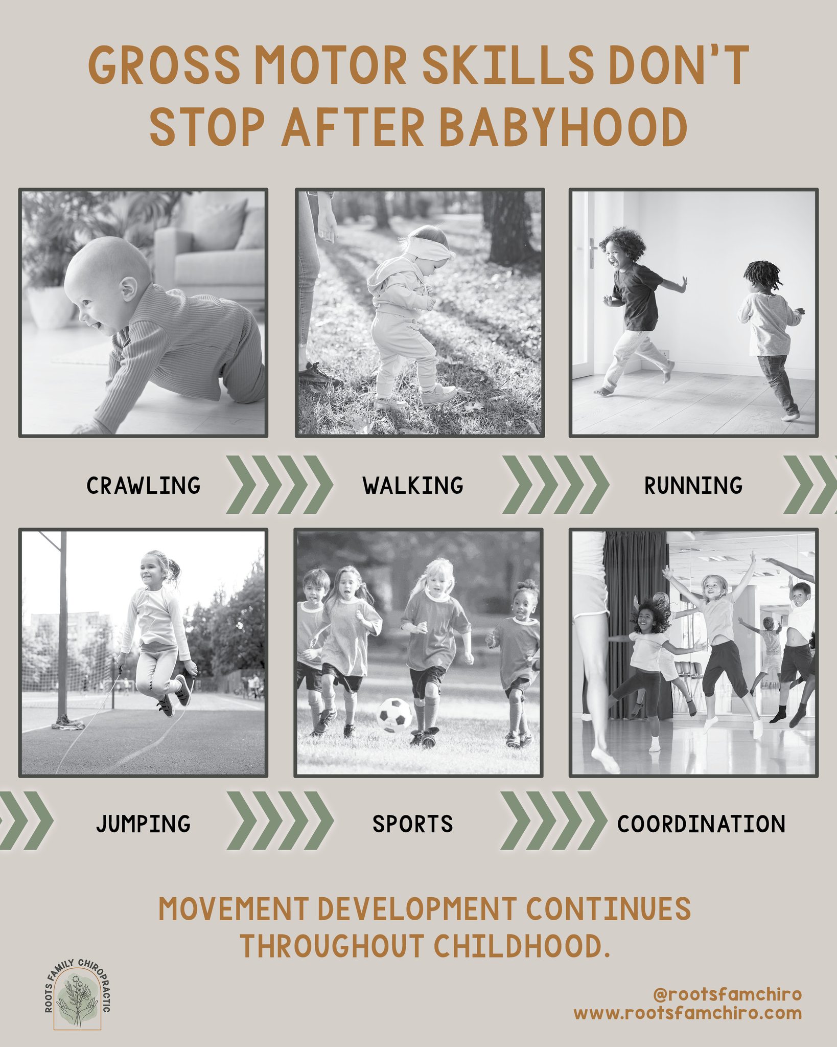 When we think about movement milestones, we usually think about babies learning to crawl or take their first steps. 👣
But movement development doesn't stop there.
Running, jumping, climbing, balancing, riding a bike, playing sports, and coordinating complex movements all require the brain and body to communicate efficiently. ⛹🤸♀️
Every new skill builds on the ones that came before it — and every stage relies on a healthy, adaptable nervous system.
At RFC, we focus on supporting that brain-body connection through neurologically-focused chiropractic care, helping kids better move, coordinate, adapt, and grow through every stage of development 🤍
#pxdocs #grossmotordevelopment #pediatricchiropractic ##nervoussystemregulation #firststeps