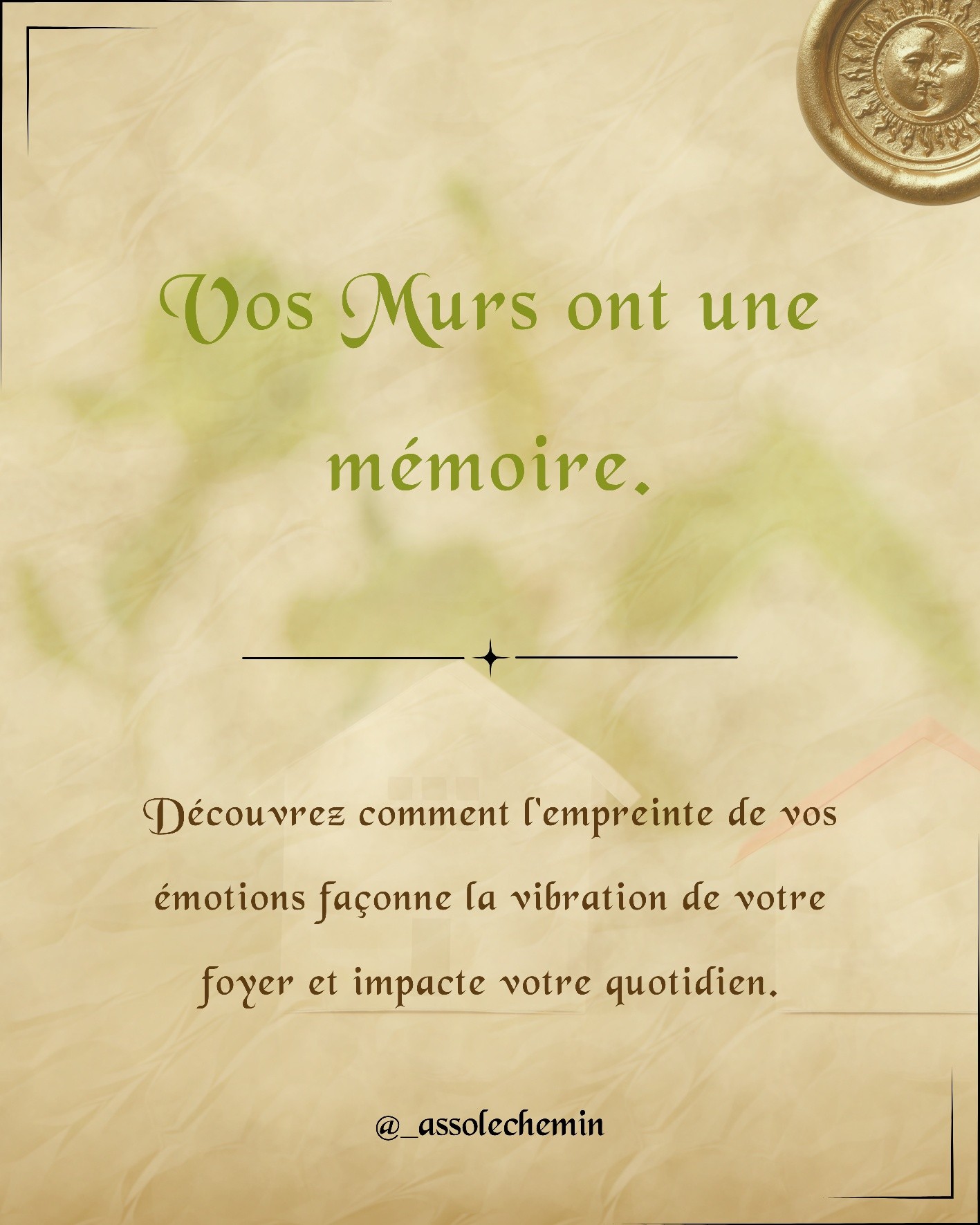 🔸L'Esprit des Lieux ◼️
Votre maison est le réceptacle de votre vie intérieure. Comprendre l'impact de votre état d'esprit sur votre lieu est la clé de l'harmonie.
➡️ Identifiez vos blocages profonds avec notre accompagnement spirituel personnalisé.
#Mémoire #Psyché #Vibration #Énergie #Habitat #Miroir #Conscience #Sagesse #Libération #Éveil