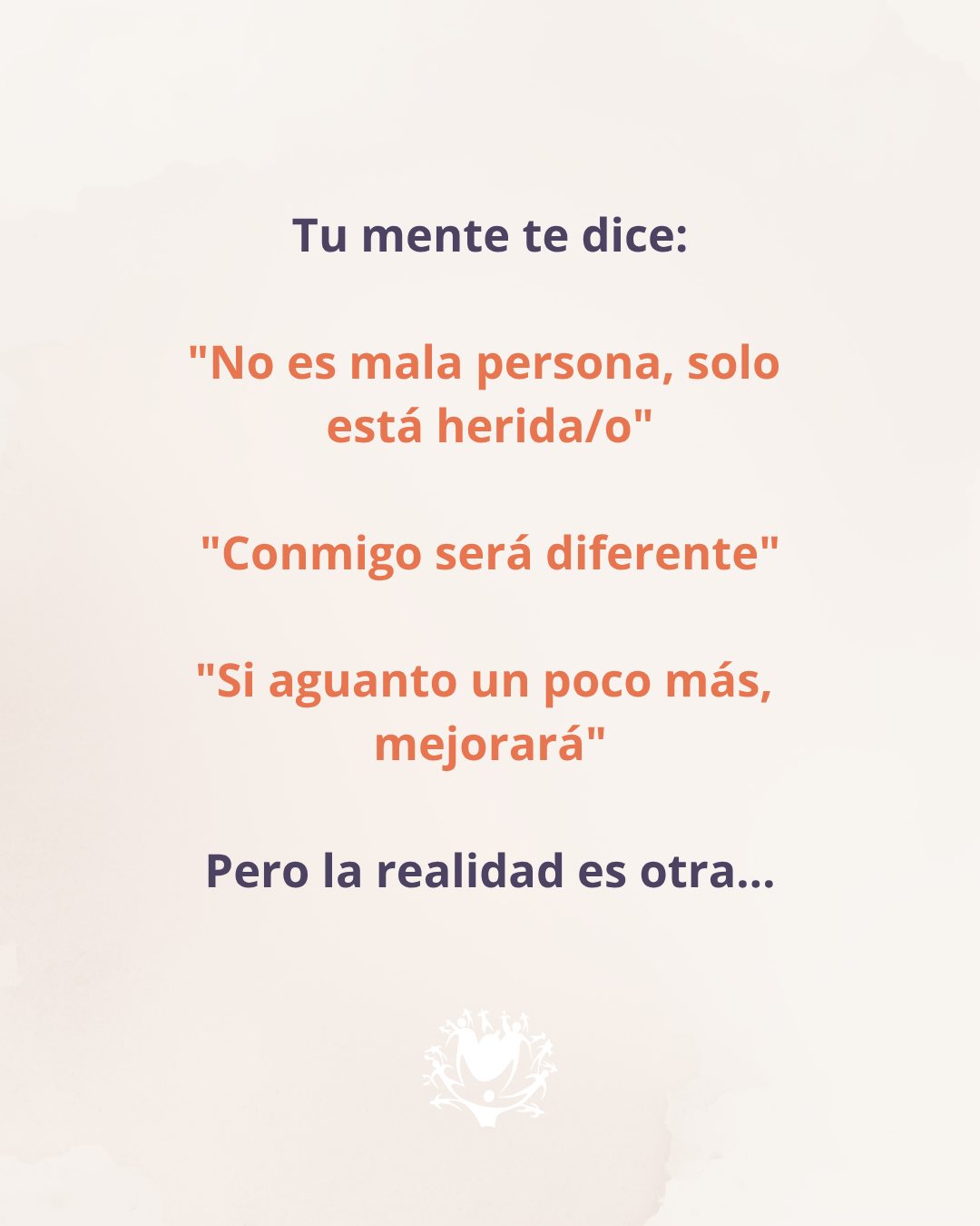 “Seguro que por mí sí cambia…” “Está herido/a, por eso reacciona así…”
Si alguna vez te has quedado en una relación pensando que el amor, la paciencia o el esfuerzo iban a transformar a la otra persona… esto es para ti.
A esto se le llama complejo de salvador/a. Y no tiene que ver con amor sano, sino con la idea de que puedes “arreglar” a alguien si te esfuerzas lo suficiente.
El problema es que:
💔 No puedes sanar a quien no quiere cambiar
💔 No puedes sostener una relación a costa de ti
💔 No es amor si te estás perdiendo en el proceso
El amor sano no te pide que rescates a nadie. Te pide que te elijas también a ti.
💬 ¿Te has sentido en este rol alguna vez? Te leo en comentarios.
📌 Guarda este post si necesitas recordarlo.
🔁 Compártelo con alguien a quien pueda ayudarle verlo.
#pensament #psicologia #centropsicología #cursos #talleres #recursospsicológicos #asesoramiento #tratamiento #terapia #ayuda #alcoy #centropsicologico #psicologiaalcoy #psicologosalcoy #terapia #terapiacognitivoconductual #terapiaonline #bienestaremocional #saludmental #relacionestoxicas #dependenciaemocional #amorpropio #psicoterapia #crecimientopersonal #psicologiaclinica #relaciones #terapia