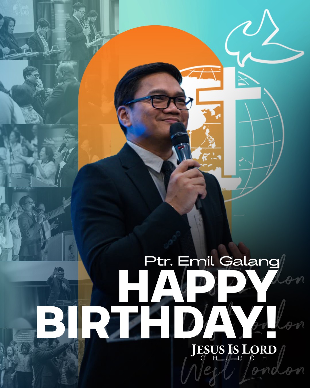 To our dear Ptr. Emil Galang, one of the District Pastors of JIL Church United Kingdom, and Ministering Pastor of JIL Church West London, we wish you a blessed and joyful birthday!
As you celebrate this special day, we want to express our heartfelt gratitude for your faithfulness, sacrifices, and unwavering love in leading and shepherding God’s people. Your life and ministry continue to inspire and strengthen us in our walk with the Lord Jesus Christ.
May God bless you with renewed strength, overflowing grace, wisdom, good health, and unending joy in this new year of your life.
We pray that the Holy Spirit will continue to guide, empower, and anoint you as you faithfully serve for the expansion of His kingdom and glory.
Always remember that you are deeply loved and appreciated by your church family. We honour you, celebrate you, and continue to pray for you.
Love from your JIL Church West London and United Kingdom family!