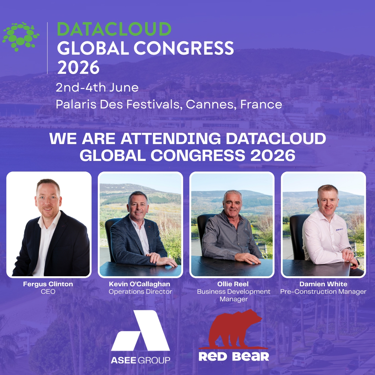 Meet ASEE Group at Data Cloud Global Congress 2026 this June in Cannes 🌍
ASEE Group is a leading Mechanical and Electrical Engineering contractor, specialising in generator integration, critical power infrastructure, and full-service electrical fit outs across the European data centre sector.
If you’re attending Datacloud Global Congress and would like to connect with the team, feel free to reach out before the event to arrange a meeting.
We look forward to seeing you in Cannes.
#DatacloudGlobalCongress #ASEEGroup #RedBearTech #DataCentres #CriticalInfrastructure #Cannes
