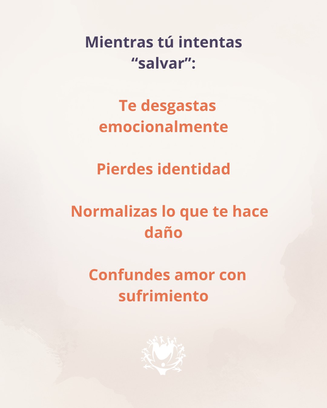 “Seguro que por mí sí cambia…” “Está herido/a, por eso reacciona así…”
Si alguna vez te has quedado en una relación pensando que el amor, la paciencia o el esfuerzo iban a transformar a la otra persona… esto es para ti.
A esto se le llama complejo de salvador/a. Y no tiene que ver con amor sano, sino con la idea de que puedes “arreglar” a alguien si te esfuerzas lo suficiente.
El problema es que:
💔 No puedes sanar a quien no quiere cambiar
💔 No puedes sostener una relación a costa de ti
💔 No es amor si te estás perdiendo en el proceso
El amor sano no te pide que rescates a nadie. Te pide que te elijas también a ti.
💬 ¿Te has sentido en este rol alguna vez? Te leo en comentarios.
📌 Guarda este post si necesitas recordarlo.
🔁 Compártelo con alguien a quien pueda ayudarle verlo.
#pensament #psicologia #centropsicología #cursos #talleres #recursospsicológicos #asesoramiento #tratamiento #terapia #ayuda #alcoy #centropsicologico #psicologiaalcoy #psicologosalcoy #terapia #terapiacognitivoconductual #terapiaonline #bienestaremocional #saludmental #relacionestoxicas #dependenciaemocional #amorpropio #psicoterapia #crecimientopersonal #psicologiaclinica #relaciones #terapia