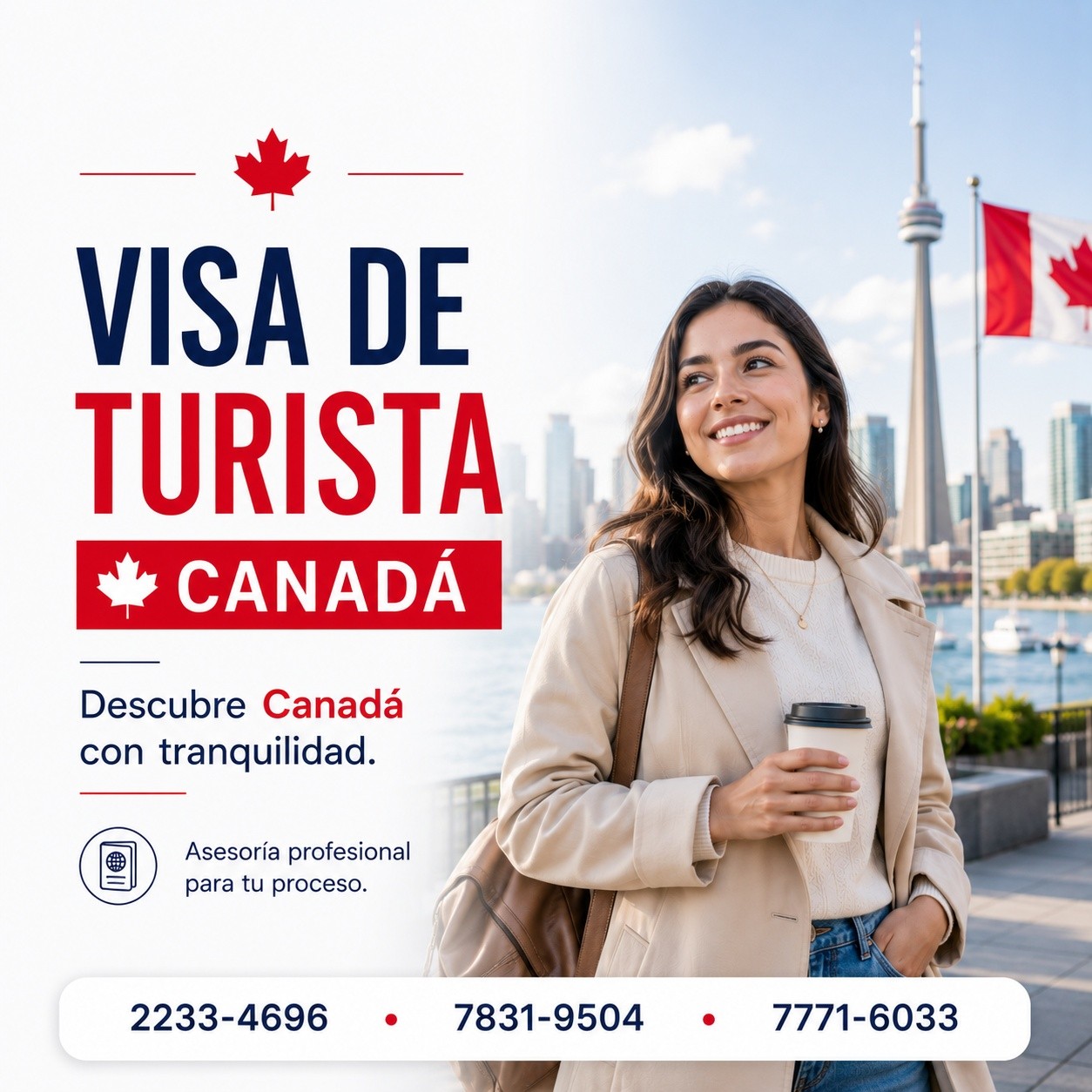 🇨🇦 ¿Querés viajar a Canadá? 🌍
¡Nosotros te ayudamos a hacerlo realidad! ✈️
En Legal Visa Asesoría Migratoria te acompañamos en todo el proceso para obtener tu visa de turista canadiense sin estrés ni errores.
Con nuestra asesoría profesional, viajar por placer, visitar a tu familia o conocer Canadá está más cerca de lo que pensás. 🍁
📋 Llenado correcto de formularios
📑 Revisión completa de documentos
🧭 Guía paso a paso hasta el envío de tu solicitud
💬 Escribinos hoy y comenzá tu trámite con confianza.
⚠️ Recordá: la embajada decide, pero una buena preparación puede marcar la diferencia.
📲2233-4696
📲 WhatsApp: 7831-9504 / 7771-6033
📍 Legal Visa Asesoría Migratoria
🔐 Profesionalismo que te abre las puertas a Canadá 🇨🇦