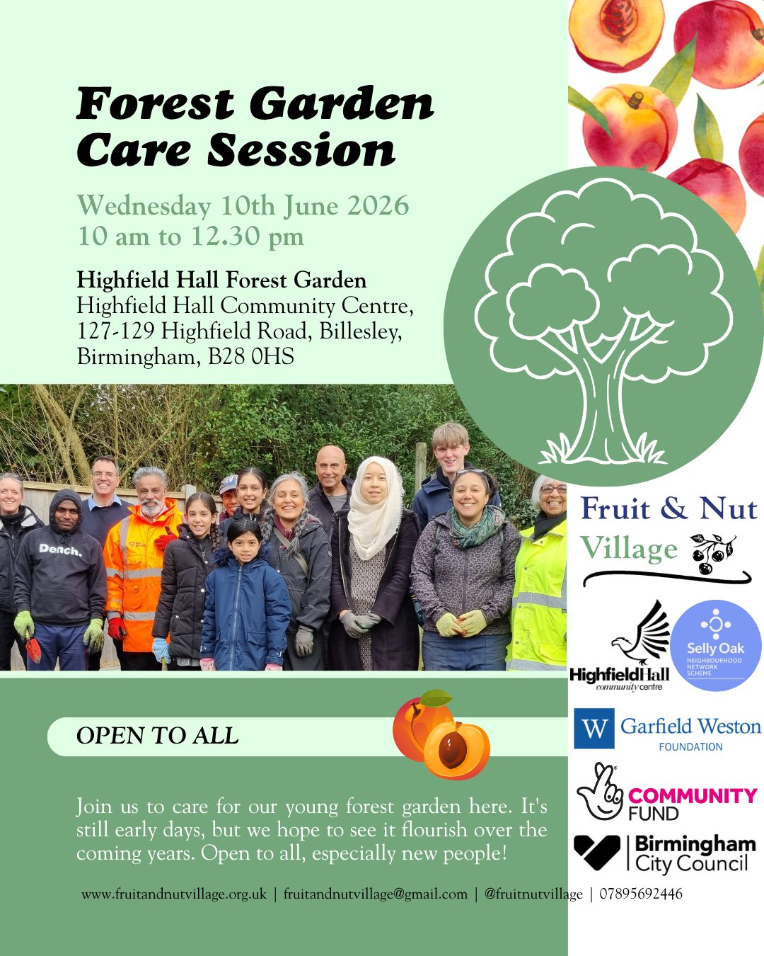 Forest Garden Care Session
Wednesday 10th June 2026 - 10 am to 12.30 pm
Join us to care for our young forest garden here. It's still early days, but we hope to see it flourish over the coming years. Open to all, especially new people!
Highfield Hall Forest Garden - Highfield Hall Community Centre, 127-129 Highfield Road, Billesley, Birmingham, B28 0HS
@highfieldhallcommunitygarden @hhcc.hallgreen #Billesley #HighfieldHall #ForestGarden #CommunityCentre #community