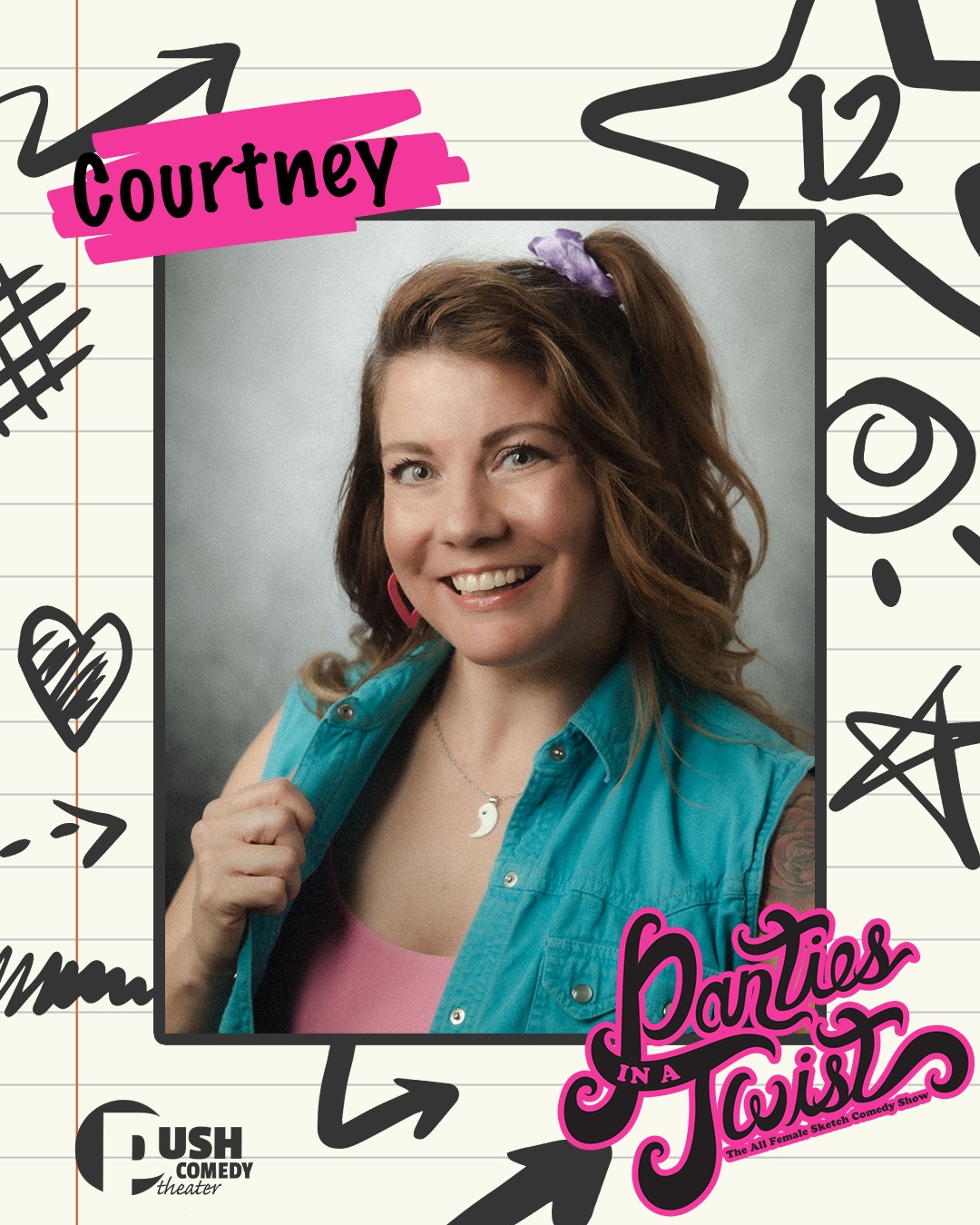 ✨ Cast Spotlight: Courtney Richard ✨
Twelve years of Panties in a Twist and still bringing the laughs! Meet Panties in a Twist's Executive Director, Courtney Richard!
When Courtney was 13, she was deep in her Wayne’s World and Saturday Night Live era, fully embracing all things goofy, quirky, and just a little chaotic. Around the same time, she says she was slowly trading in her preppy persona for full-on grunge energy.
Her soundtrack back then? 🎶 “All Apologies” by Nirvana
And her celebrity crush lineup screams peak ‘90s heartthrob culture:
Leonardo DiCaprio, Kurt Cobain, and Luke Perry.
Younger Courtney always knew she wanted to perform, but was far too introverted and shy to imagine doing it the way she does now. Today, she says that the 13-year-old version of herself would be incredibly proud.
One of Courtney’s favorite parts of Panties in a Twist is helping build the show with a brand-new cast every year and watching performers have their big moments onstage. She especially loves seeing sketches finally land with the audience and get the laughs they deserve.
She’s most excited for the audience to join the cast for a silly romp through life.
If Courtney could add an Olympic sport, we’d all be competing in packing a moving truck to perfection📦😭
Most importantly, Courtney wants the world to know that she would accept a sugar daddy…so if you know any let ya girl know 😉 💀
Come see Courtney and the rest of the cast bring the chaos, comedy, and questionable life choices to the Wells Theater 👇🏽
PANTIES IN A TWIST IS THIS WEEKEND!
📅 Saturday at 7:30 PM and Sunday at 2 PM
📍 Historic Wells Theater
🎟️ Tickets at the link in our bio
Panties in a Twist is presented by @wendyschofermd
Thank you to our sponsors:
@thecollectivetattoo
@flow.massage.nfk
@yorgosbageldashery
@themusewriterscenter
📸 Donald Campbell
#pushcomedytheater #neonfk #visitnorfolkva #piat13