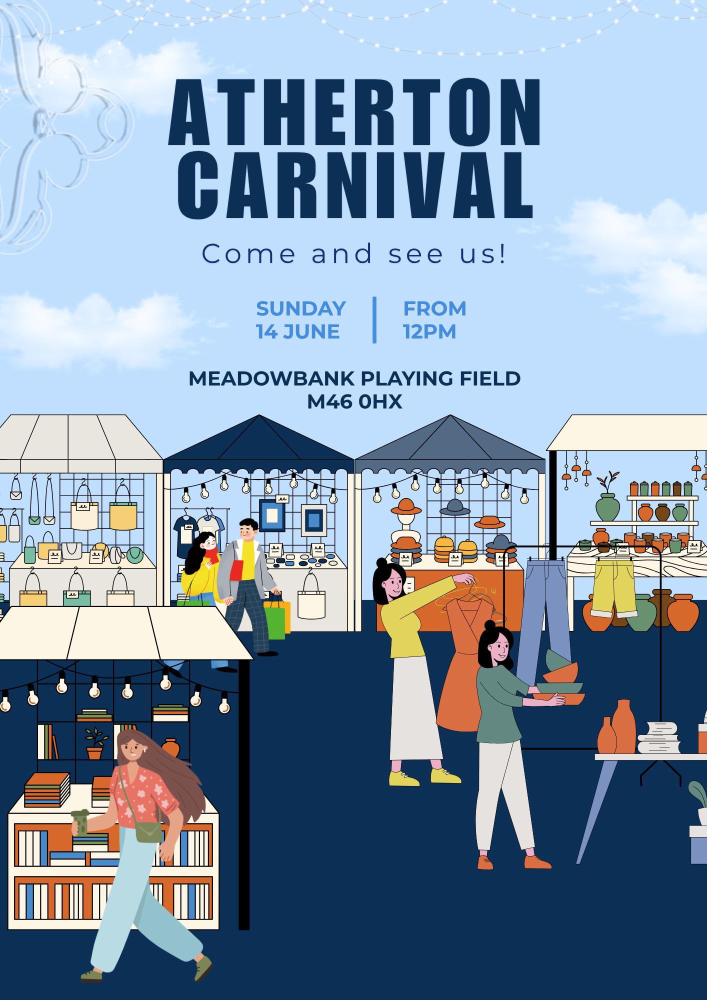 🎊 Atherton Carnival — we can’t wait! 🎊
Come and find us for free advice, amazing prizes, plenty of fun, and our charity raffle supporting Wigan & Leigh Hospice ❤️
Bring the family, soak up the atmosphere, and make sure you come and say hello! 🎈