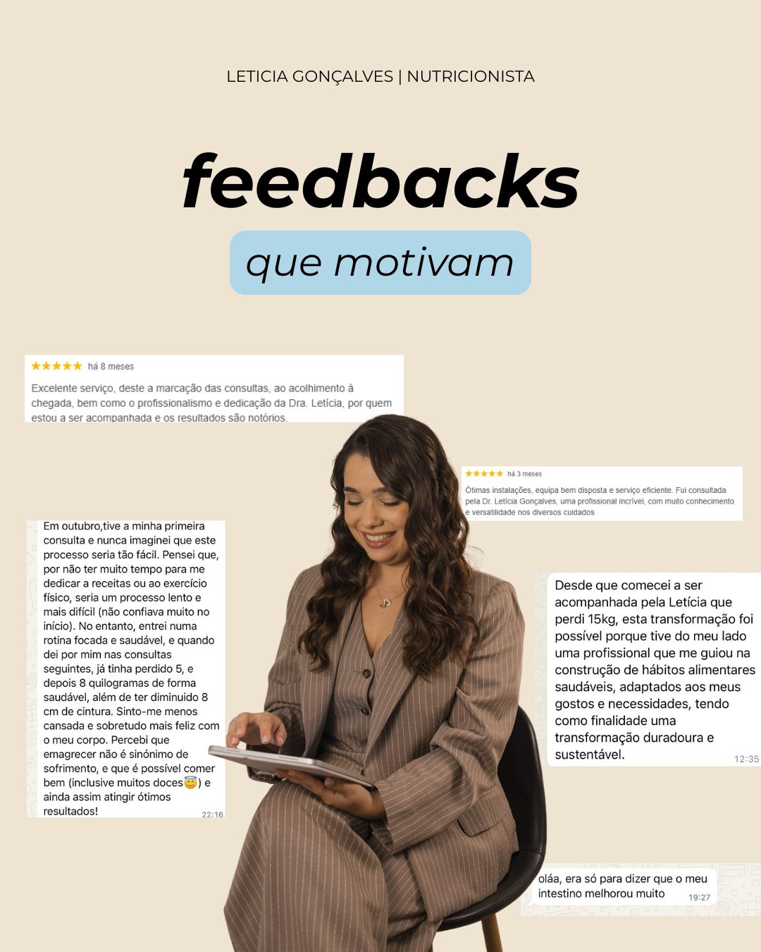 ✨ Cada conquista começa com um primeiro passo.
Mais do que números na balança, estes feedbacks representam saúde, confiança, bem-estar e mudanças sustentáveis 💙
Acompanhamento personalizado, hábitos equilibrados e resultados reais fazem toda a diferença no processo ✨
Obrigada a todos os que confiam no meu trabalho e partilham a sua evolução 🤍
📩 Agende já a sua consulta de Nutrição e comece hoje a cuidar de si.
#Nutrição #Feedbacks #ResultadosReais #EmagrecimentoSaudável #Nutricionista #Saúde #BemEstar #ReeducaçãoAlimentar #HábitosSaudáveis #Medicalgarve #Lagoa #Algarve #VidaSaudável #TransformaçãoSaudável