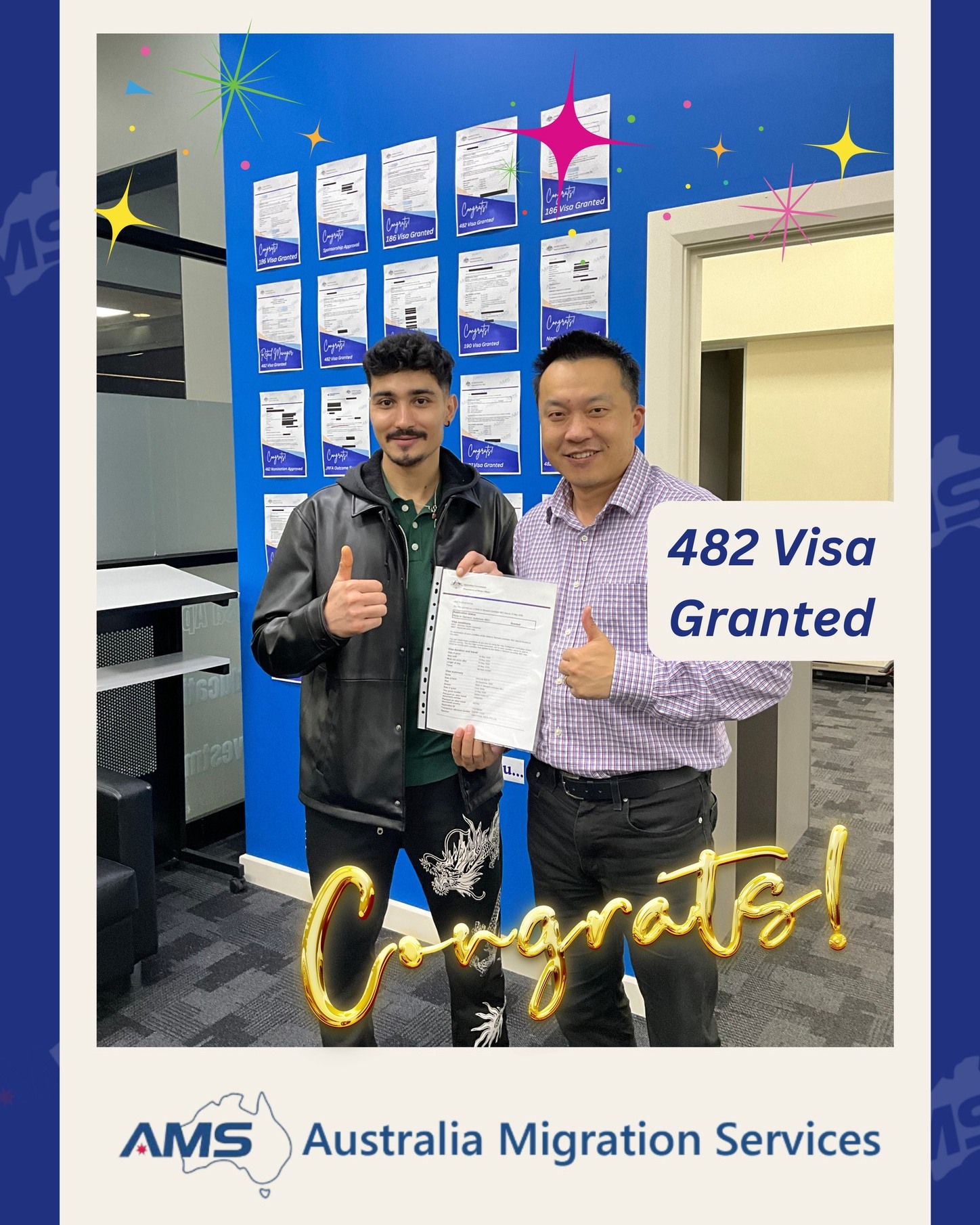 Congrats on Chef 482 granted!
"Thank you so much Australia Migration Services(AMS) for guiding through each and every steps for my visa process and thank you for successful visa outcome, really appreciated
Highly recommended and looking forward to work with you again."
#482visa #482visagrant #AustraliaMigration #australiaimmigration #australiaimmigrationconsultant #chefsponsorship