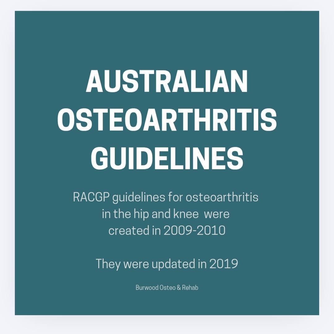 The Australian Guidelines for Osteoarthritis have been updated in 2019 from 2009-2010.
Whilst the messaging isnt too dissimilar, lifestyle management is the best way to address the second biggest burden of disease for Australians.
Exercise, weight management and understanding your injury are the key take home points.
Language matters. Pain isnt damage. Building long term healthy habits will reduce your pain. Osteopathy works very well with osteoarthritis to help you return to what you love.
.
.
.
.
#burwoodosteoandrehab #staymoving