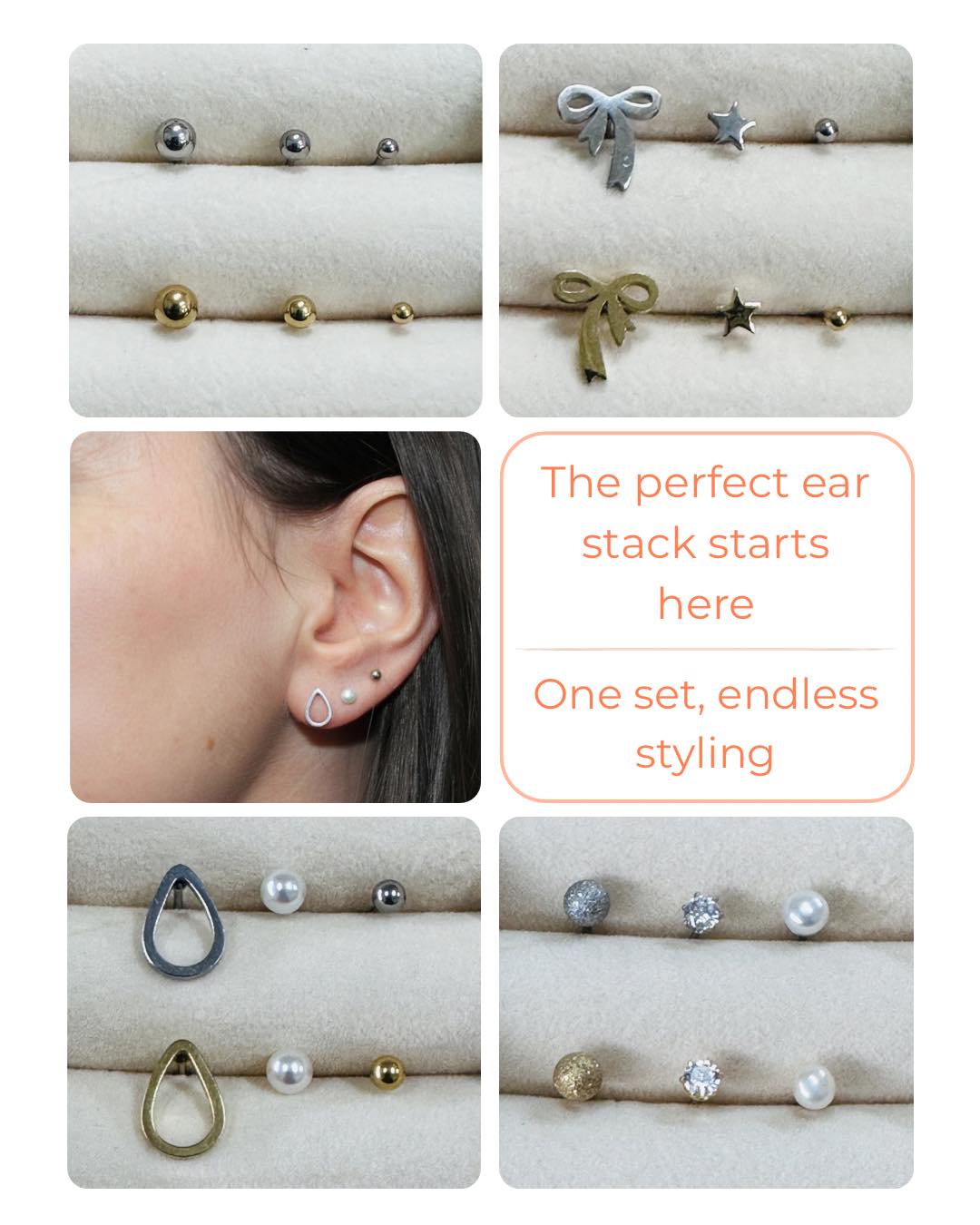NEW ✨
We have a fabulous range of TRIO STUDS to choose from in-store & on our website 🤍
Check them out here:
https://www.jojoearrings.com/search?q=Trio+studs
#studs #earringstack #stackemup #love #jewellery