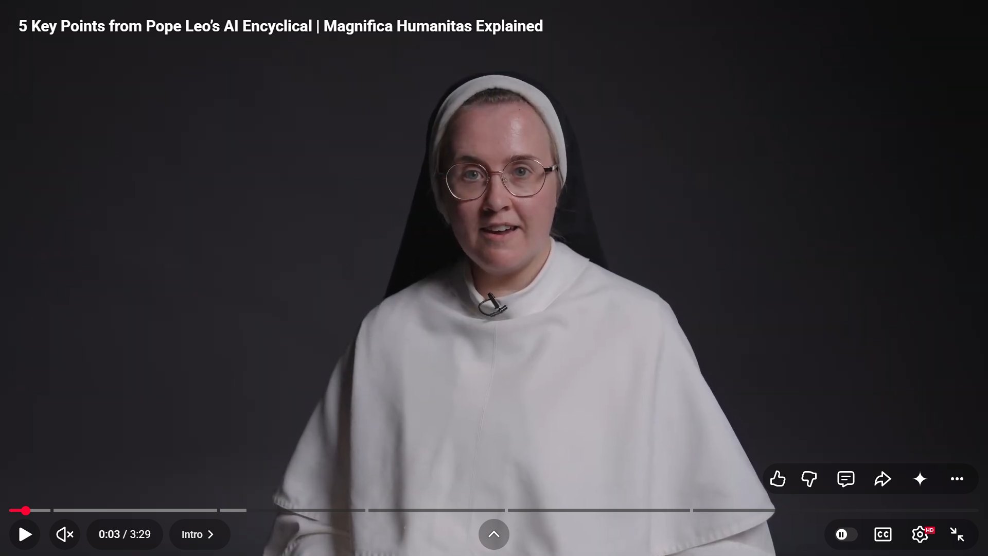 Magnifica Humanitas Explained: Sr Carino is here to explain what Pope Leo's new encyclical has to say about Artificial Intelligence, human dignity, truth, conscience and the future of humanity.
Video available to watch on YouTube now: https://youtu.be/W29-h3papVE?si=nfRHfciFY3s5p-86
#catholictruthsociety #magnificahumanitas #ai #catholicism #mission #preaching #humandignity