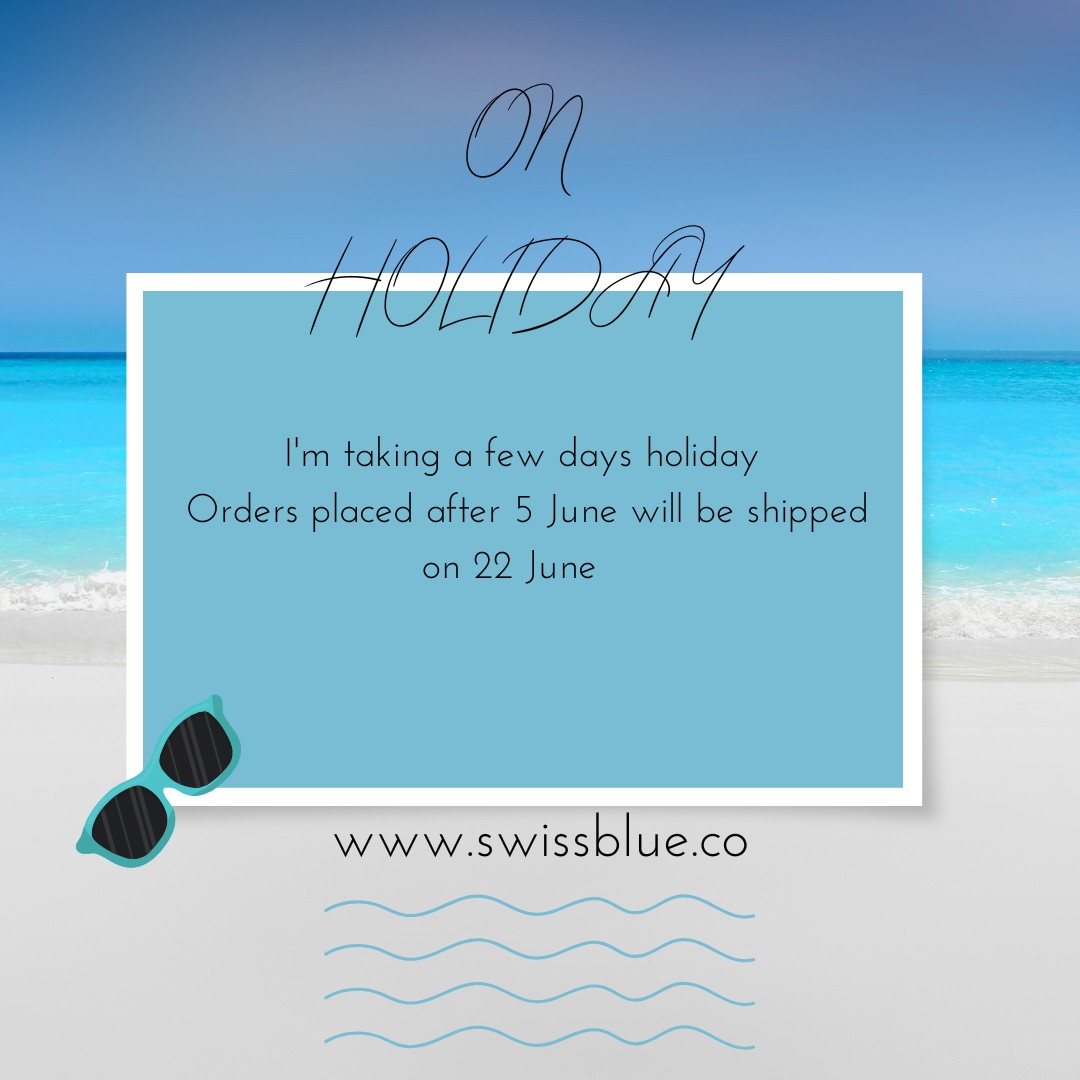 I'm taking a couple of weeks break so any orders placed after today will be shipped the week of 22 June. Many thanks for your support and understanding 😎