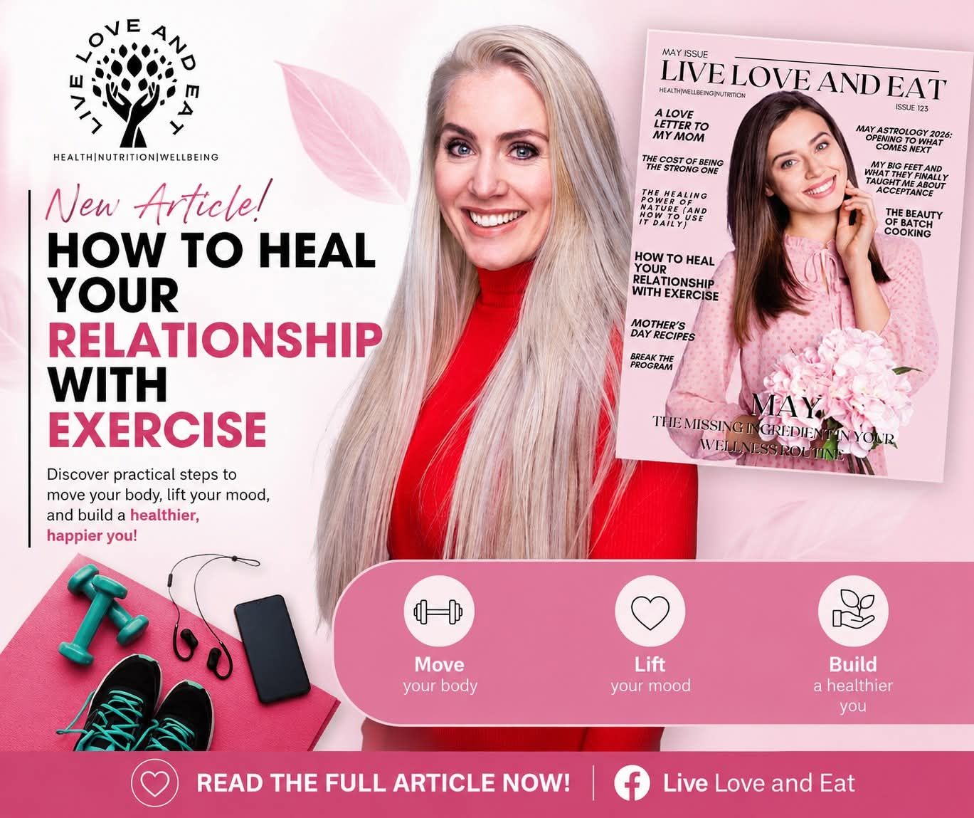 Read our latest article in our May issue of Live Love and Eat Magazine. How to Heal Your Relationship with Exercise Written By Victoria Kleinsman
#liveloveandeat #exercise #healing