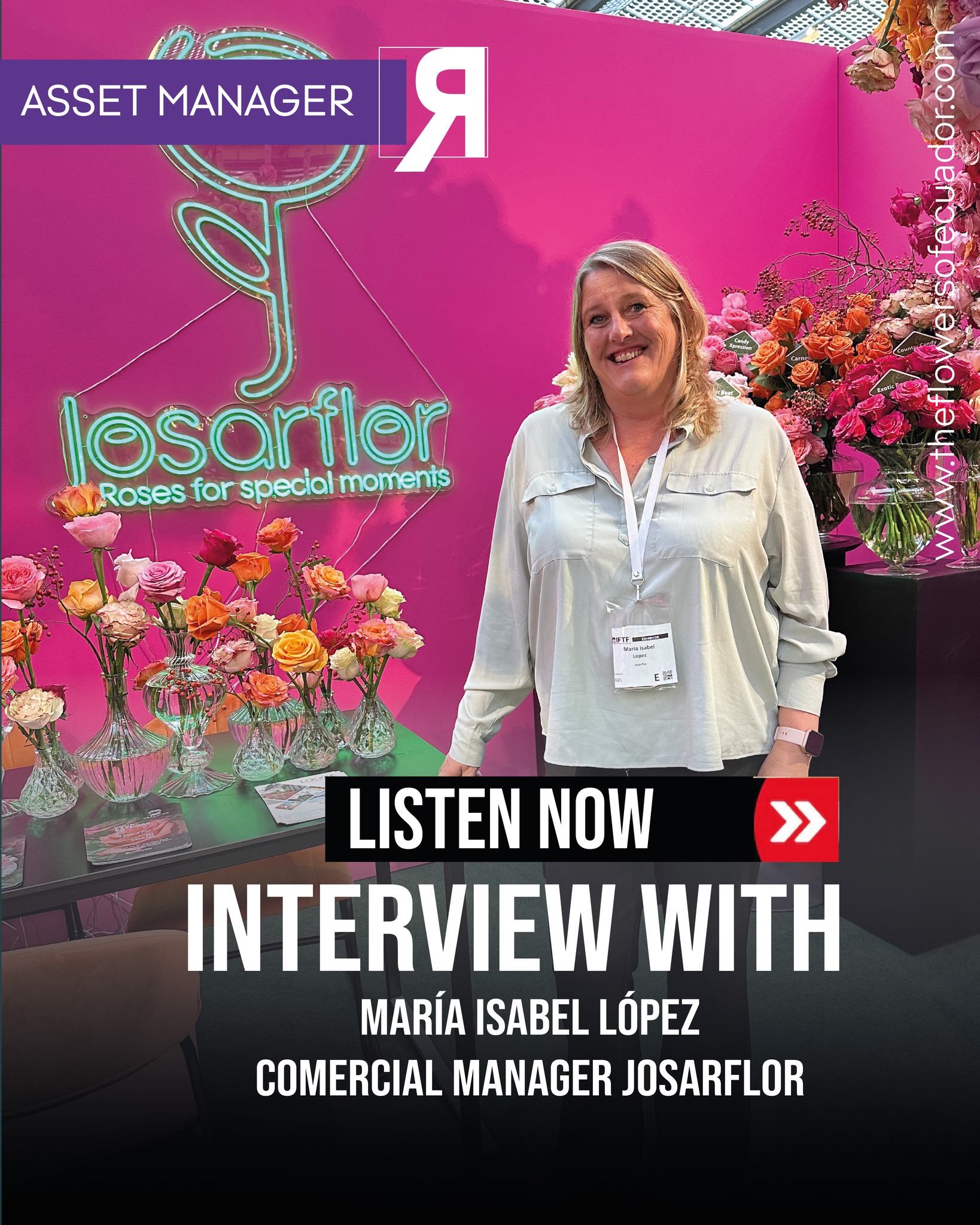 IN CONVERSATION 🌹🎙️
What does it take to remain competitive in today’s premium flower market?
In our latest interview, María Isabel López, Commercial Manager at Josarflor, shares her perspective on the strategic role of commercial management, the importance of innovation, and the challenges of balancing market demands with production realities.
Key highlights:
• Commercial management goes far beyond sales—it connects production capabilities with global market opportunities.
• Introducing new varieties is both a competitive advantage and a market necessity in an industry driven by innovation.
• International buyers increasingly seek differentiation, exclusivity, and added value when evaluating new varieties.
• Strong coordination between commercial, production, and post-harvest teams is essential to deliver quality, consistency, and transparency.
🎧 Read and listen to the full interview in the latest edition of The Flowers of Ecuador and discover how strategic decision-making helps shape the future of premium floriculture.
#TheFlowersOfEcuador #Josarflor #Floriculture #FlowerIndustry #RoseIndustry #PremiumFlowers #Innovation #MarketInsights