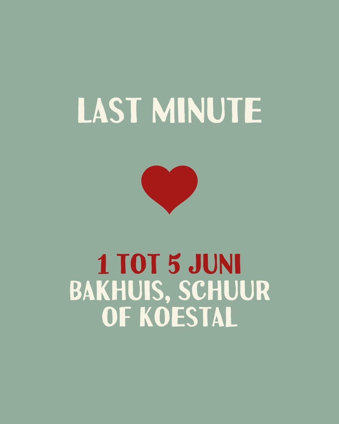 Boek nu en ik maak je en 𝗹𝗲𝘂𝗸𝗲 𝗽𝗿𝗶𝗷𝘀 voor de midweek van 1 tot 5 juni!
Mail voor meer info ilse@huiskenshof.nl
#lastminutezuidlimburg #lastminutelimburg #visitzuidlimburg #landvankalk #huiskenshof #fietseninzuidlimburg #wandeleninzuidlimburg #kidsproof #golfvakantie #vakantiehuis