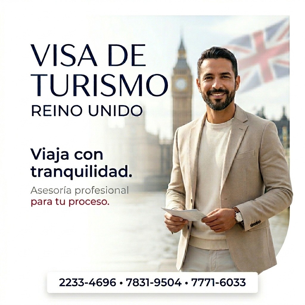 🇬🇧✨ ¿Quieres viajar al Reino Unido como turista?
En Legal Visa te ayudamos con tu trámite de visa de turismo para Reino Unido, asesorándote paso a paso, revisando tus documentos y completando tu aplicación correctamente para que viajes con confianza y seguridad.
📌 Recuerda: la decisión final la toma la Embajada, pero una buena asesoría puede hacer la diferencia.
📞 Contáctanos hoy al 2233-4696, 7831-9504 o 7771-6033 y comienza tu proceso.
¡Londres te espera! 🇬🇧✈️