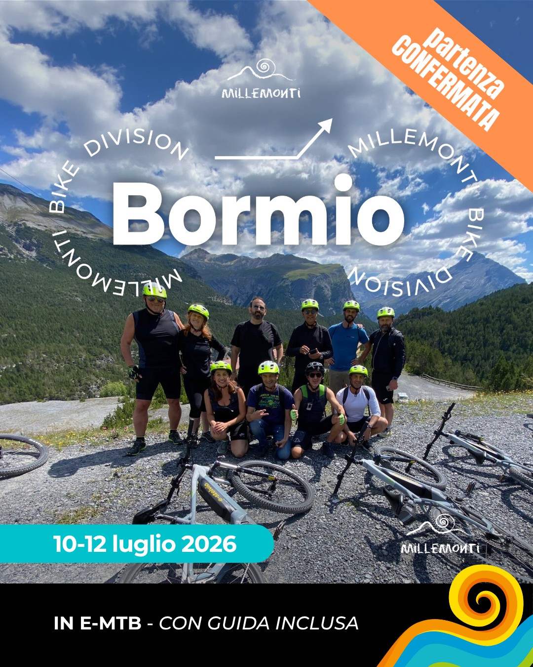 🚴🏔️ BORMIO E I GIGANTI DELLA VALTELLINA IN E-MTB
📅 10–12 luglio 2026 ✨ PARTENZA CONFERMATA ✨
Tre giorni epici nel cuore dell’Alta Valtellina, tra salite leggendarie e panorami mozzafiato.
Con una Guida professionista al tuo fianco, pedalerai sui percorsi più spettacolari attorno a Bormio… senza pensieri, solo puro divertimento! ⚡
🏔️ Salita al Rifugio Viola tra scenari alpini spettacolari
💙 Laghi di Cancano e le scenografiche Scale di Fraele
🛡️ Forte di Oga e i panorami sui giganti della Valtellina
🍽️ Degustazioni di Braulio e assaggi dei Pizzoccheri
🔥 Natura, fatica, emozioni e spirito di gruppo
🌄 Un viaggio pensato per chi ama la montagna vera: quella che si conquista una pedalata dopo l'altra!
👉 Posti limitati!
Scopri di più e prenota ora su www.millemonti.it!
#MilleMonti #EMTBExperience #Bormio #Valtellina #BikeAdventure #EbikeTour #OutdoorAdventure #ViaggiInBici #ActiveHoliday #BikeTrip #Emtb #Cicloturismo #ViaggiDiGruppo
@sportlandweb_ @kayland_official @rockexperienceofficial @guidealpinelombardia @guidealpine_italiane