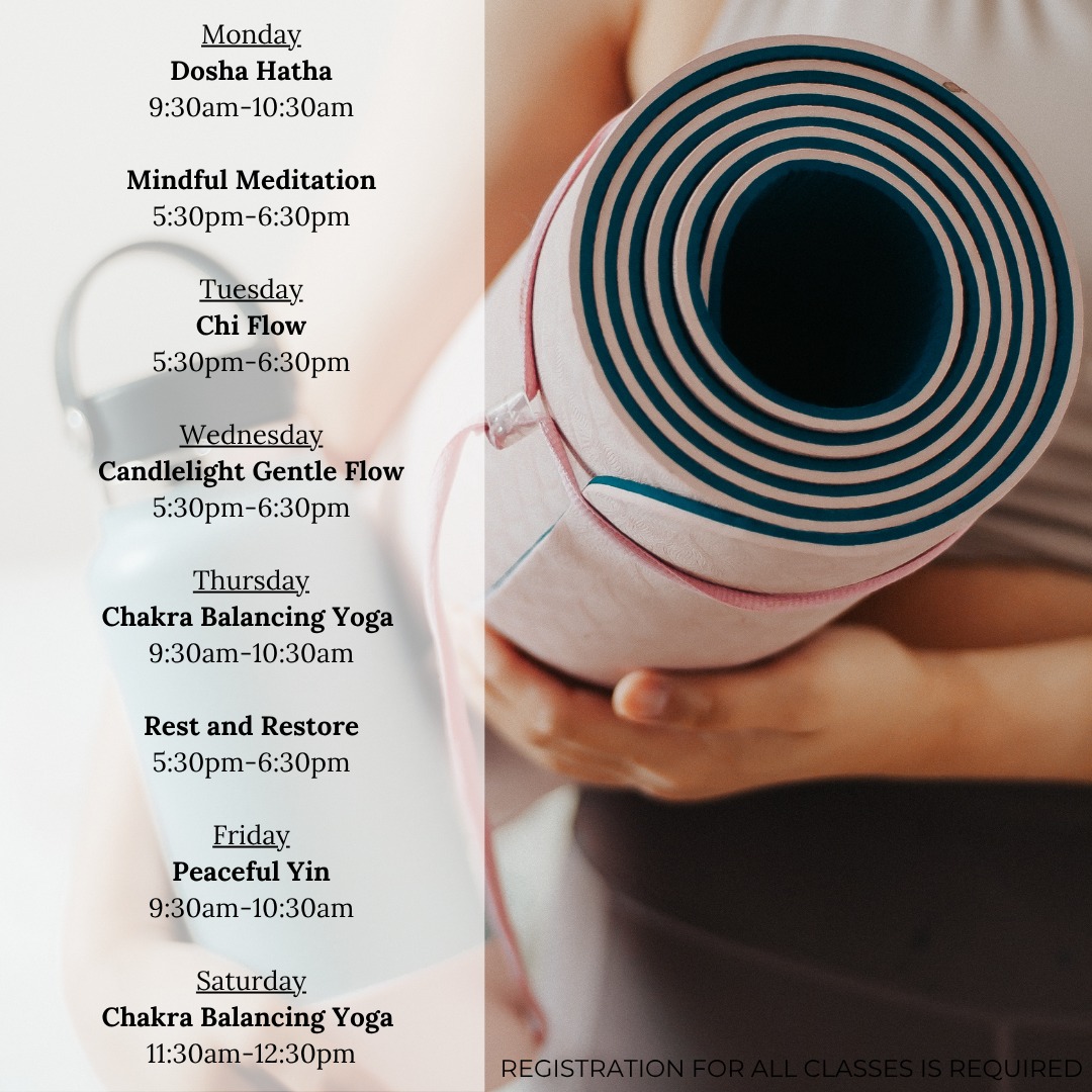 🧘♀️✨Calling all yogis and aspiring yogis! Check out our weekly yoga schedule! Join us on the mat to create harmony in mind, body and soul. 🧘✨
Register up to 2 hours in advance.
Book online: https://www.lotuswholistictherapy.com/book-online?category=fb5278e7-8b2f-43dc-84ad-26025bddbb31
Deepen your practice and unlock your full potential with our OMazing yoga packages!🧘♀️🧘
Purchase a package today.
https://www.lotuswholistictherapy.com/plans-pricing
#lotuswholistictherapy #awakendiscoverthrive #trentonmi #yoga #wellness #downrivermi #candlelight #peacefulyin #restandrestore #weeklyyogaclasses #yogaflow #yogacommunity #selfgrowthjourney #meditation #yogajourney
#breathwork #findyourself #beyourbestself #yogatherapy #yogadaily #mindbodysoul