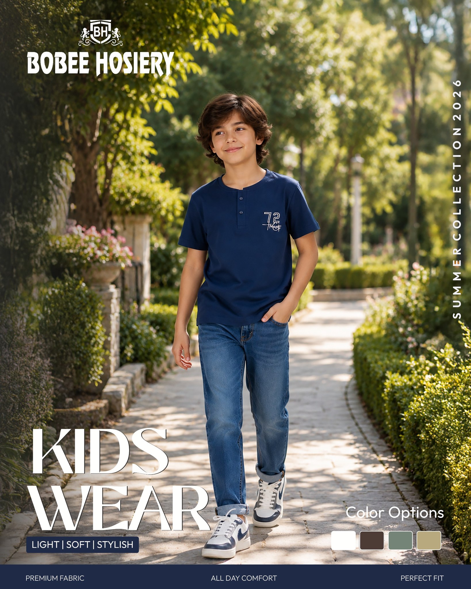 Summer adventures call for styles that keep up! ☀️ Introducing the new Bobee Hosiery Summer Collection 2026. Designed with premium fabric for all-day comfort, because kids should look stylish without missing a beat of playtime.
#boysfashion #boyskidswear #littleboystyle #stylishboys #kidsoutfit #kidsfashionstyle
#kidsfashionindia #indiankidswear #kidswearindia #indiankidsfashion #kidsfashion #kidswear #boysfashion #boyskidswear #littleboystyle #stylishboys