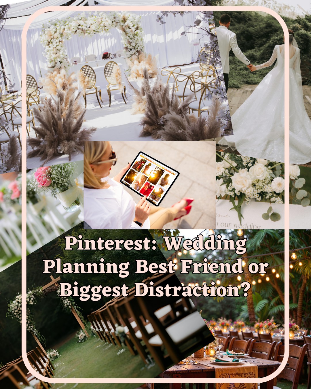 Pinterest: Helpful or Harmful When Planning Your Wedding? 💍📌
The answer? A little bit of both!
Pinterest is an amazing place to gather inspiration, discover colour palettes, styling ideas, florals, dresses, and all those little details that make your wedding uniquely yours
But it's important to remember that Pinterest is inspiration, not a checklist. Every wedding has a different budget, venue, season, and vision. Trying to recreate every image can quickly become overwhelming.
My advice? Create a Pinterest board, save the ideas you love, and look for common themes. This will help define your style without getting lost in endless scrolling.
The best weddings aren't copies of Pinterest boards, they're celebrations that reflect you as a couple
Do you think Pinterest is a wedding planning must-have or does it create more stress? Let me know below I'd love to know