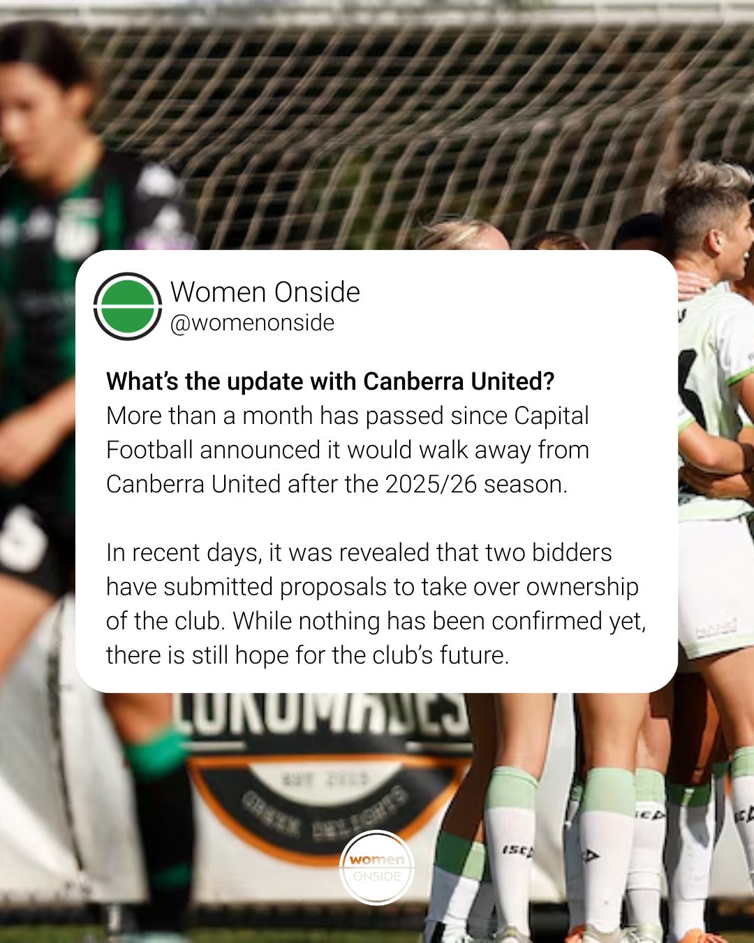 Hope for @canberraunited is still alive.