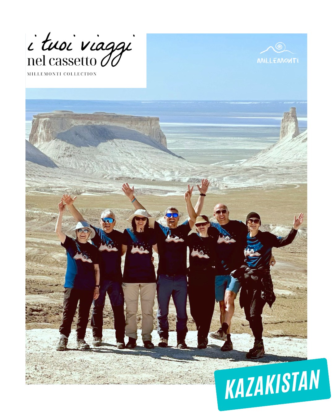 Il #KAZAKISTAN ci ha lasciato negli occhi orizzonti senza fine e paesaggi che sembrano appartenere a un altro mondo 🇰🇿🏜️✨
Dalle immense distese del #Mangystau alle scogliere di gesso scolpite dal vento, attraversando piste remote in jeep e notti sotto un cielo infinito di stelle 🚙⛺🌌, ogni giorno è stato un'avventura autentica, lontano da tutto.
Per custodire tutto questo abbiamo creato una T-shirt esclusiva della Collezione “I tuoi viaggi nel cassetto” 👕, ricordo di un'avventura vissuta tra silenzio, libertà e meraviglia. Un modo per portare con te, ogni giorno, l'emozione di uno dei luoghi più incredibili del pianeta.
🎁 Iscriviti a un viaggio MilleMonti di almeno 7 giorni e ricevi in omaggio la tua T-shirt della Collezione “I tuoi viaggi nel cassetto”!
#millemonti #viaggiodigruppo #ituoiviagginelcassetto #collezione2026 #tshirtdacollezionare
@sportlandweb_ @kayland_official @rockexperienceofficial @guidealpinelombardia @guidealpine_italiane