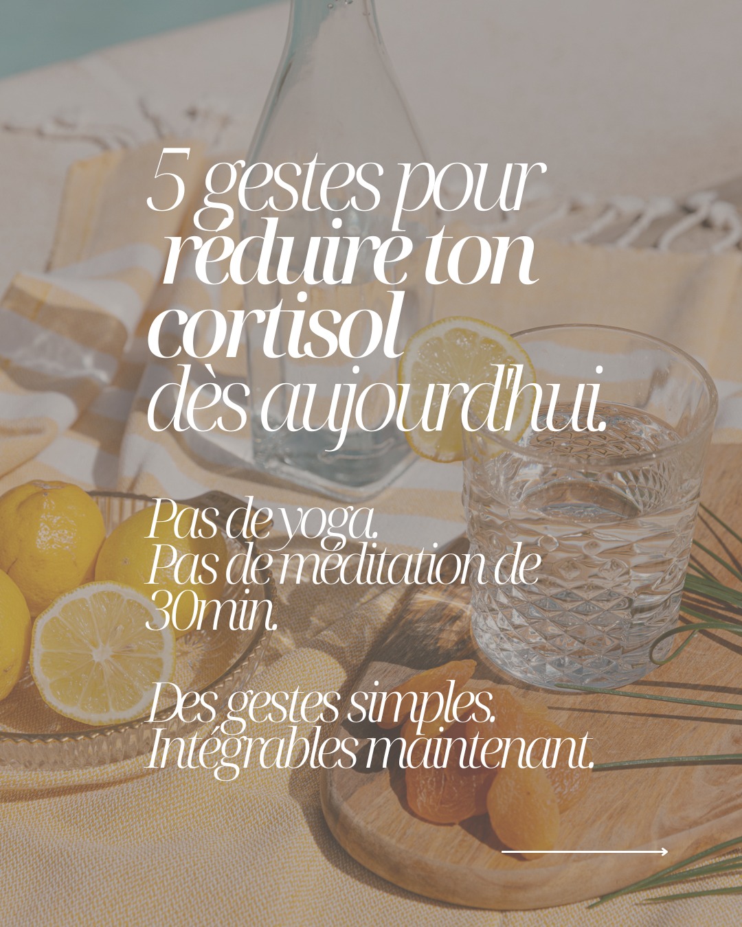 Demain je pars en voilier. ⛵
Avant de larguer les amarres, je voulais te laisser quelque chose de concret.
5 gestes pour réduire ton cortisol.
Pas de yoga.
Pas de méditation de 30 min.
Des gestes simples.
Intégrables dès ce soir.
Swipe → Sauvegarde. 👇
Je publie depuis la mer à partir de demain.
Je serai là. Juste avec l'océan en fond. 🌊🌿
👉 Lien en bio @lecarnetnaturo
#cortisol #systemenerveux eux #naturopathie #methodeSNR #minceur #stress #bienetre #voilier #lecarnetnaturo #femmede40ans