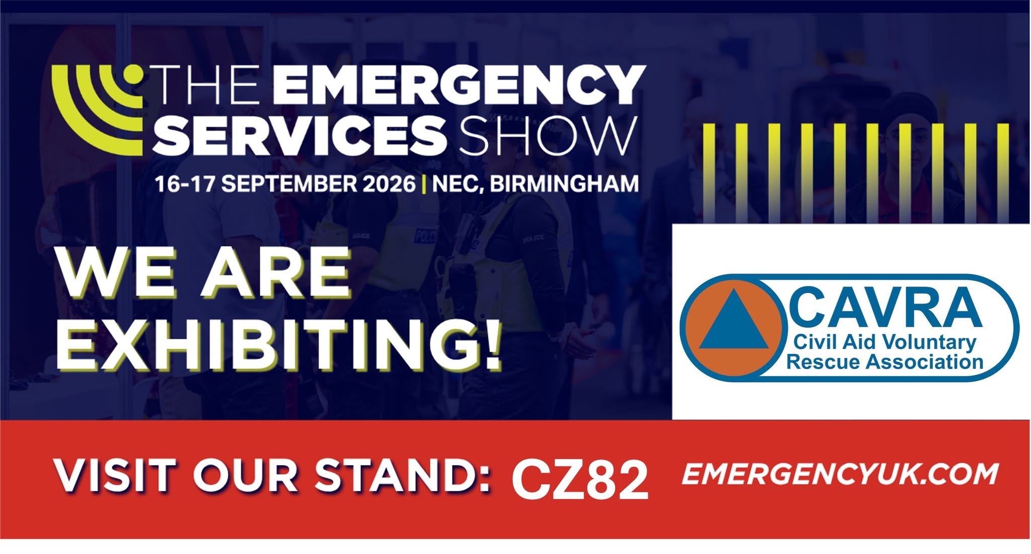 We're thrilled to be exhibiting at The Emergency Services Show 2026!
Join us on 16–17 September at the NEC Birmingham, where 16,000+ emergency services professionals and 500+ exhibitors will come together for the UK's leading event dedicated to emergency response, resilience and public safety.
Whether you're looking to discover the latest innovations, gain insights from CPD-accredited education, watch live demonstrations or make valuable new connections, this is the place to be.
📍 Visit us on Stand CZ82 – we'd love to meet you and show you what we've been working on.
🎟️ Register for your free pass: https://tickets.lupevents.co.uk/ess-ets-2026?CAT=CAT-ESSREG&quiet=3&utm_source=LinkedIn&utm_medium=CZ&utm_campaign=cavra-civilaidvoluntaryrescueassociation
Your free ticket also gives you access to the co-located Emergency Tech Show, showcasing the technologies transforming the future of emergency services.
#ESS2026 #EmergencyServicesShow #ETS2026 #EmergencyTechShow #EmergencyServices #PublicSafety #Resilience