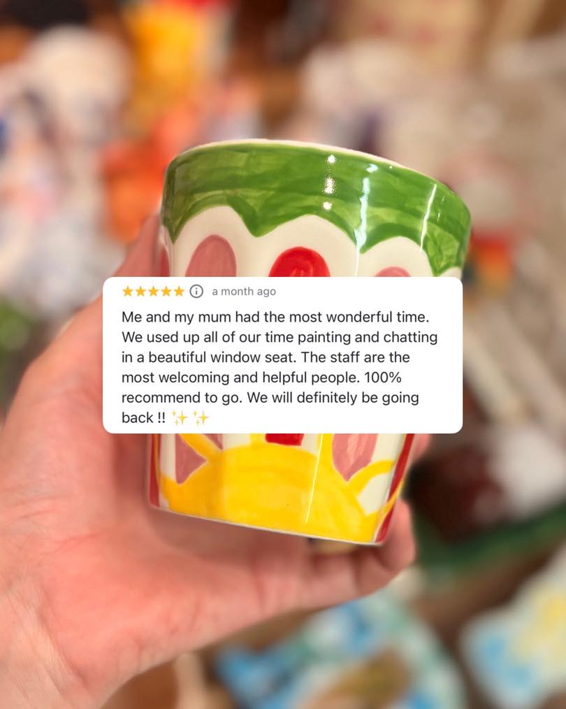🤍 A little thank you post 🤍
Half term has been wonderfully busy, and we’re feeling incredibly grateful. Thank you to everyone who has visited us recently and to those who have taken the time to leave us a review on Google or TripAdvisor.
Reading your kind words about our studio and team means more than you know. Thank you for choosing to spend your time with us, for supporting a small local business, and for helping us do what we love every day!
We appreciate every single one of you ✨
If you’ve visited recently and enjoyed your experience, we’d be so grateful if you could leave us a review too 🤍
#HappyGlazePottery #Tiverton #PotteryPainting #SupportLocal #DevonDaysOut