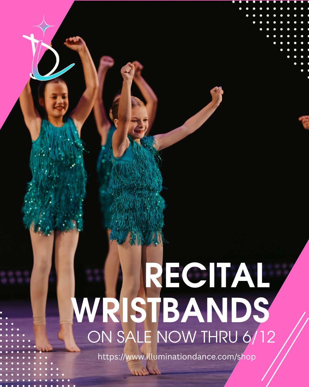‼️Recital admission is available now. Last day to order is 6/12!
Look for our email with all the details! 💃🏻🩰
https://www.illuminationdance.com/recital