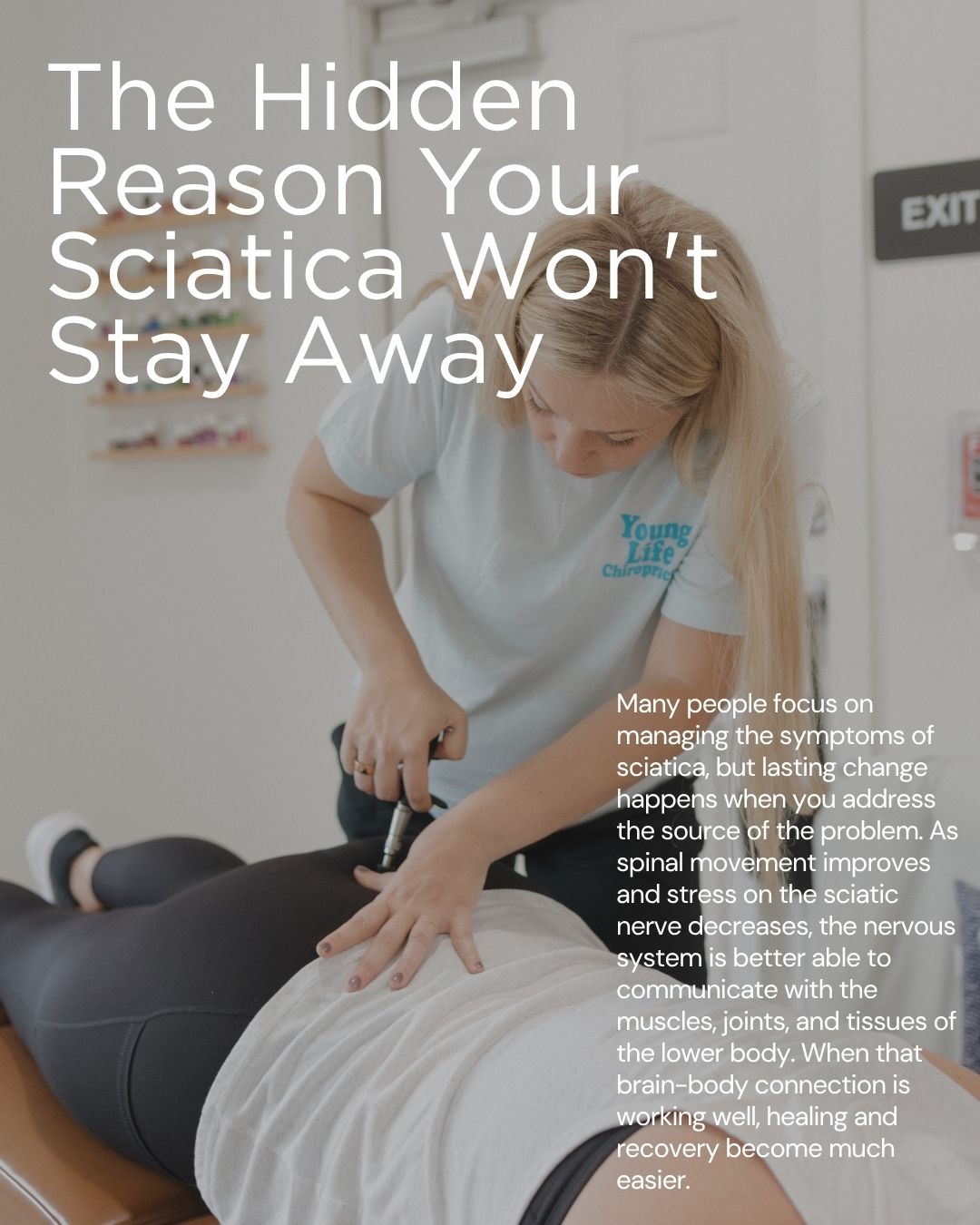 The Reason Your Sciatica Keeps Coming Back No Matter What You Try
If you've ever felt a sharp, shooting pain that starts in your low back and travels through your hip, glute, or down your leg, you know how disruptive sciatica can be. 😬
For some people it's an occasional annoyance. For others, it can make sitting, standing, sleeping, or even walking uncomfortable. And unfortunately, many people end up managing the symptoms instead of addressing what's actually causing them.
The sciatic nerve is the largest nerve in the body, running from the lower spine down through the hips, glutes, and into each leg. When that nerve becomes irritated or compressed, it can create the classic symptoms we associate with sciatica.
It may feel like:
✨ Sharp, shooting pain that travels from the low back into the hip or leg
✨ Burning, tingling, or numbness down one side
✨ Weakness in the leg or foot
✨ Pain that worsens with sitting, standing, or certain movements
✨ A deep ache in the glute that never seems to fully go away
What many people don't realize is that managing the pain without addressing the source of the irritation rarely creates lasting relief.
Chiropractic care focuses on restoring healthy movement and function within the spine and pelvis, helping reduce stress on the sciatic nerve and improve communication between the brain and body. When the underlying cause of the irritation is addressed, the body is often able to adapt, recover, and function much more efficiently.
If sciatica has become something you've simply learned to live with, it may be time to look beyond the symptoms and address what's driving it in the first place. 😊🤍
📞 405-459-0183
📍 Young Life Chiropractic | Serving All Stages of Life
#SciaticaRelief #SciaticaPain #LowBackPain #NervePain #ChiropracticCare #ChiropracticWorks #HealthySpine #NervousSystemHealth #PelvicHealth #PregnancyPainRelief #HolisticHealth #NaturalHealing #WellnessJourney #FamilyChiropractic #PediatricChiropractic #PrenatalChiropractic #OklahomaCity #OKCWellness #YoungLifeChiropractic #ServingAllStagesOfLife