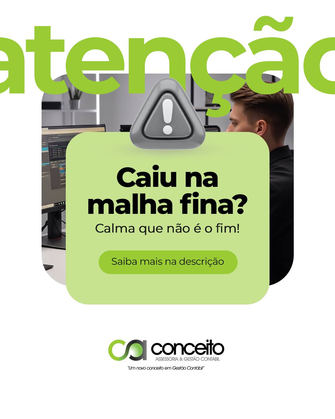 Leão te pegou? Calma, cair na malha fina não é o fim
Descobrir que a sua declaração do imposto de renda ficou retida assusta, mas na grande maioria dos casos, isso não significa que você cometeu uma fraude ou que vai sofrer penalidades severas. A malha fina apenas indica que a Receita Federal encontrou alguma divergência nas informações que foram cruzadas pelo sistema.
Os motivos costumam ser erros simples de preenchimento, como:
🔹 Despesas médicas com valores diferentes dos informados pelas clínicas;
🔹 Informações bancárias que não batem com os informes de rendimentos;
🔹 Dependentes duplicados (quando duas pessoas declaram o mesmo filho, por exemplo);
🔹 Rendimentos omitidos por puro esquecimento de alguma das fontes pagadoras.
É preciso respirar fundo, pois a situação é mais comum do que parece. Vale lembrar que até mesmo a declaração pré-preenchida pode puxar informações com pequenos erros.
A solução exige método e organização: o primeiro passo é acessar o portal e-CAC com a sua conta gov.br para consultar a pendência exata. Em seguida, é necessário identificar a divergência, reunir os documentos que comprovem os dados corretos e transmitir uma Declaração Retificadora para atualizar o sistema do Leão.
Tentar resolver a pendência "no chute" pode agravar a situação e gerar multas reais. Fale com a nossa equipe para acessarmos o seu sistema, analisarmos a divergência apontada e regularizarmos o seu CPF com total segurança e agilidade.
📲 (51) 99954-9953 | 🌐 www.conceito.cnt.br
#ConceitoContabil #MalhaFina #ImpostoDeRenda2026 #IRPF2026 #DeclaracaoRetificadora #ReceitaFederal #ContabilidadeConsultiva #GestaoFinanceira #DireitoTributario #ImpostoDeRenda